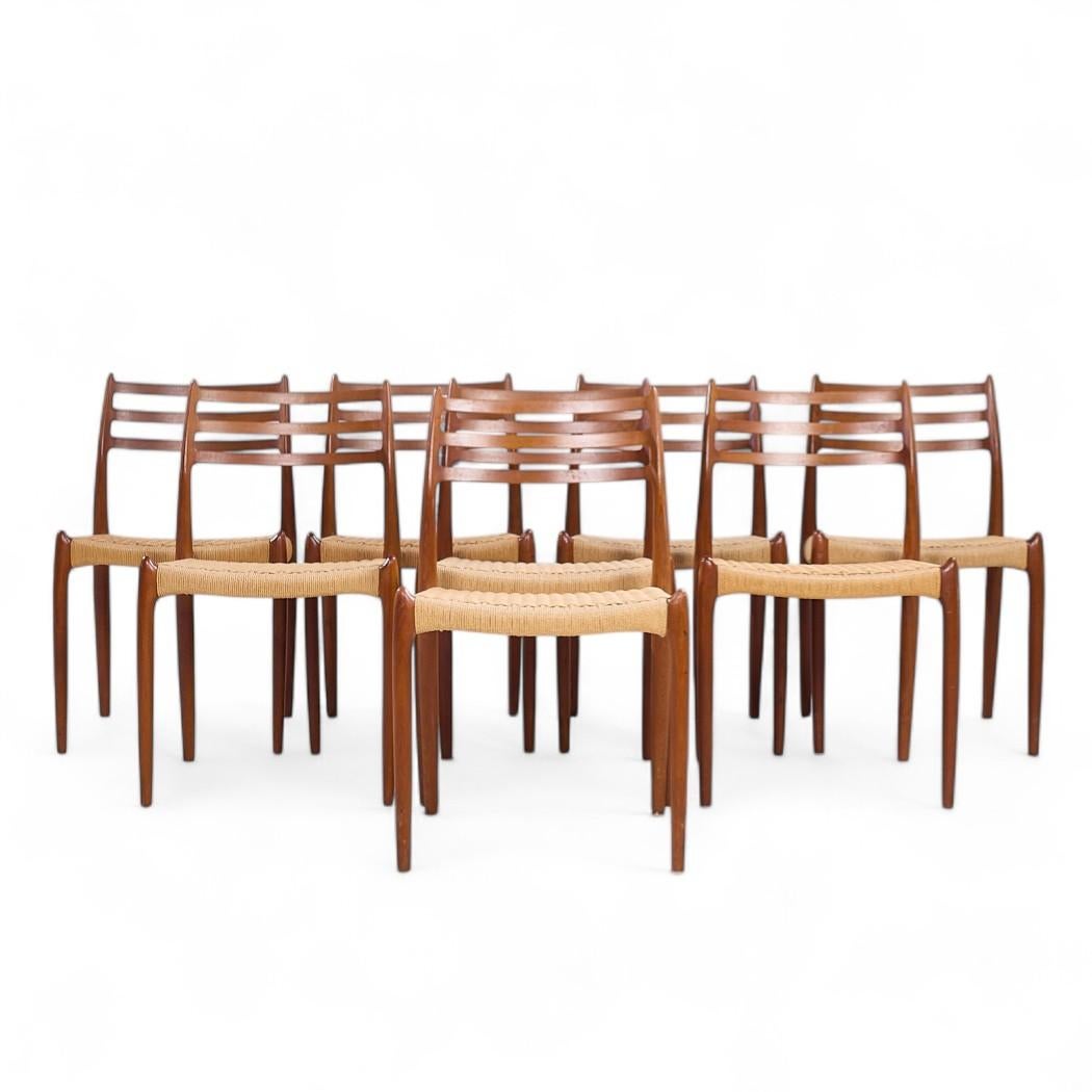Niels Moller Model 78 - Sedie da pranzo danesi in teak e corda - Set di 8

Ogni sedia misura: 19,5 larghezza x 17 profondità x 32 pollici di altezza, con un'altezza della seduta/spazio libero di 18 pollici.

Tutti i mobili possono essere acquistati