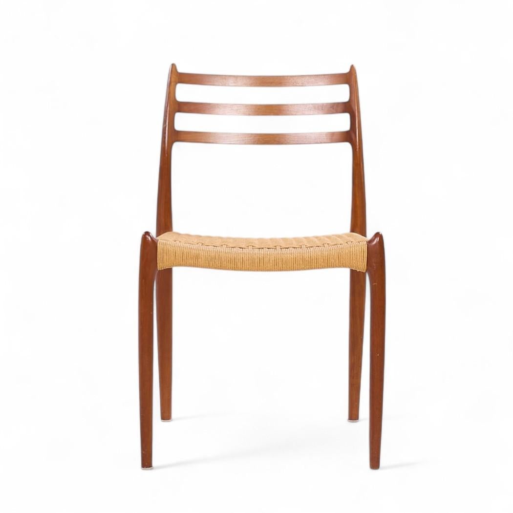 Niels Moller Model 78 - Sedie da pranzo danesi in teak e corda - Set di 8 In condizioni buone in vendita a Countryside, IL