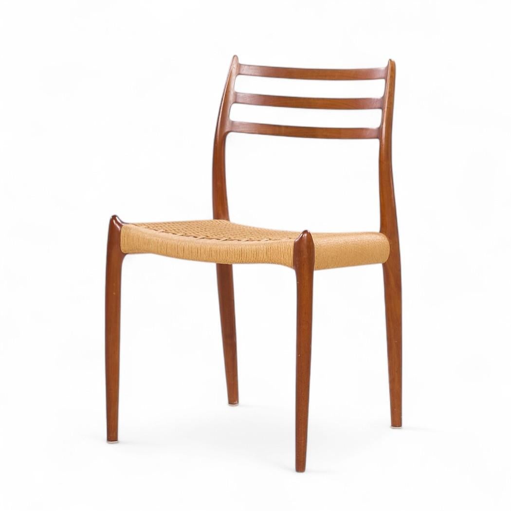 XX secolo Niels Moller Model 78 - Sedie da pranzo danesi in teak e corda - Set di 8 in vendita