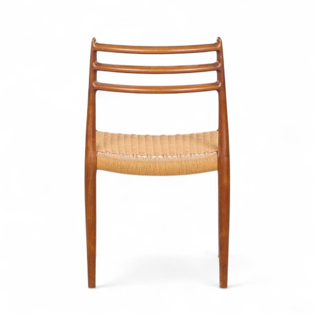 Niels Moller Model 78 - Sedie da pranzo danesi in teak e corda - Set di 8 in vendita 1