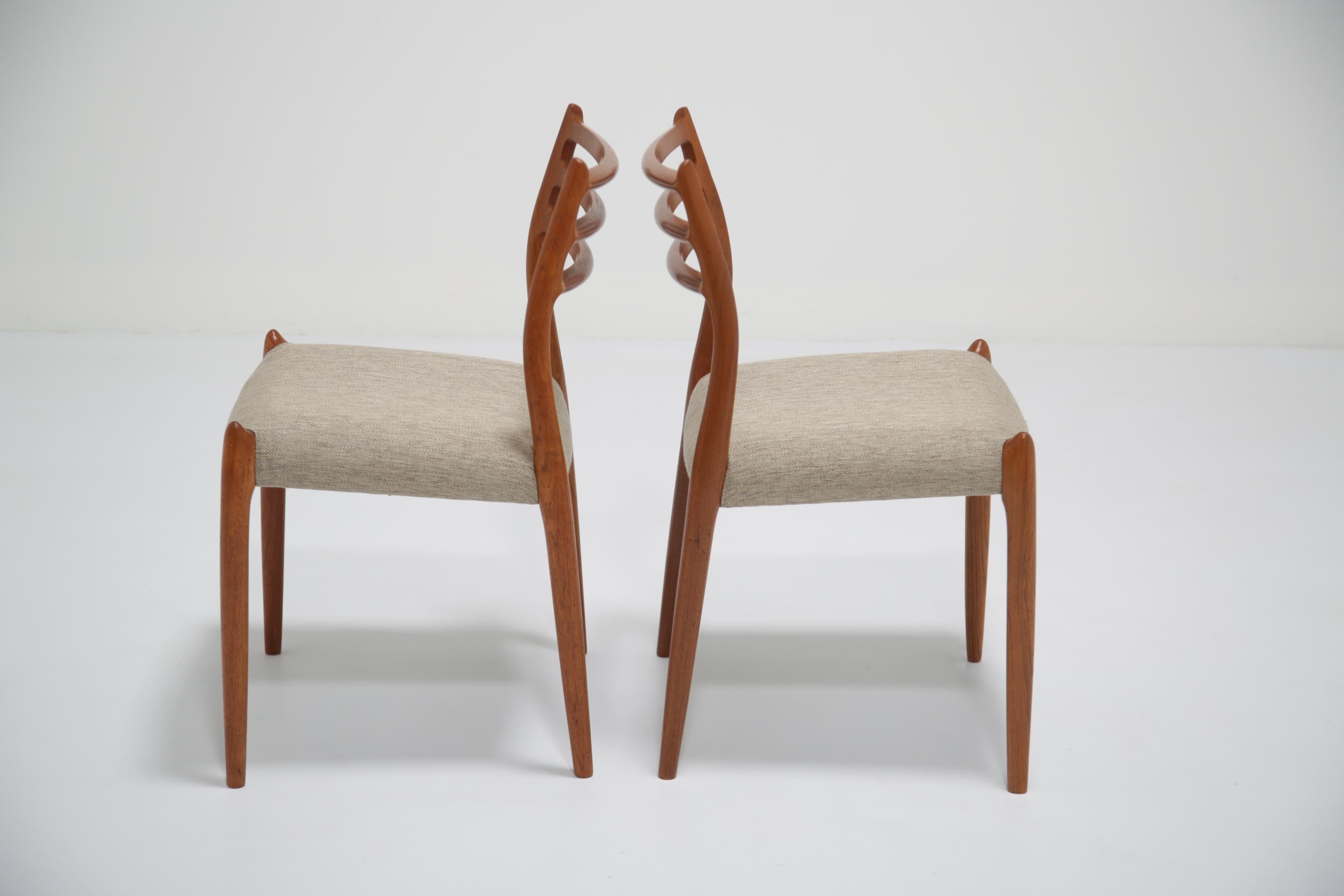 Niels Moller Model No. 78 Teak-Esszimmerstühle. Dänemark, 1962. im Angebot 3