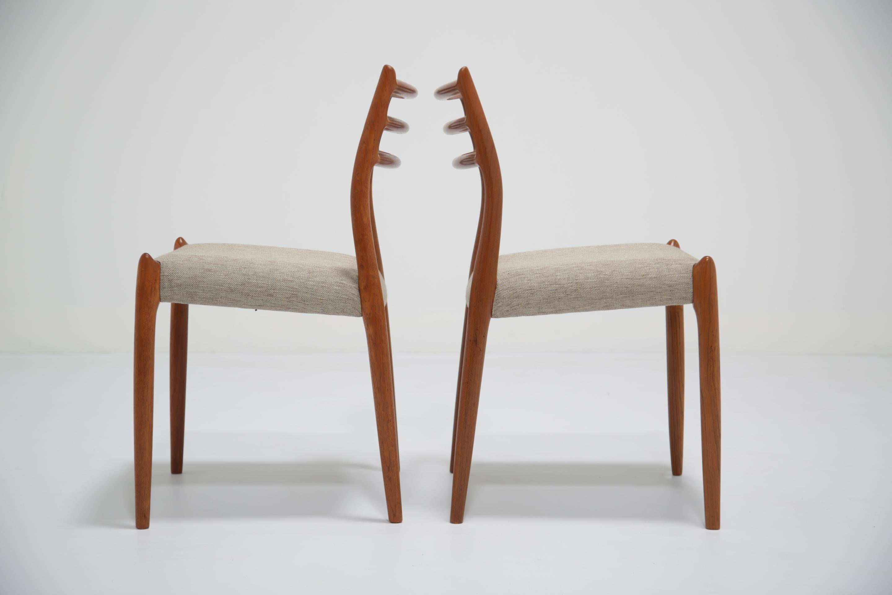 Niels Moller Model No. 78 Teak-Esszimmerstühle. Dänemark, 1962. im Angebot 4