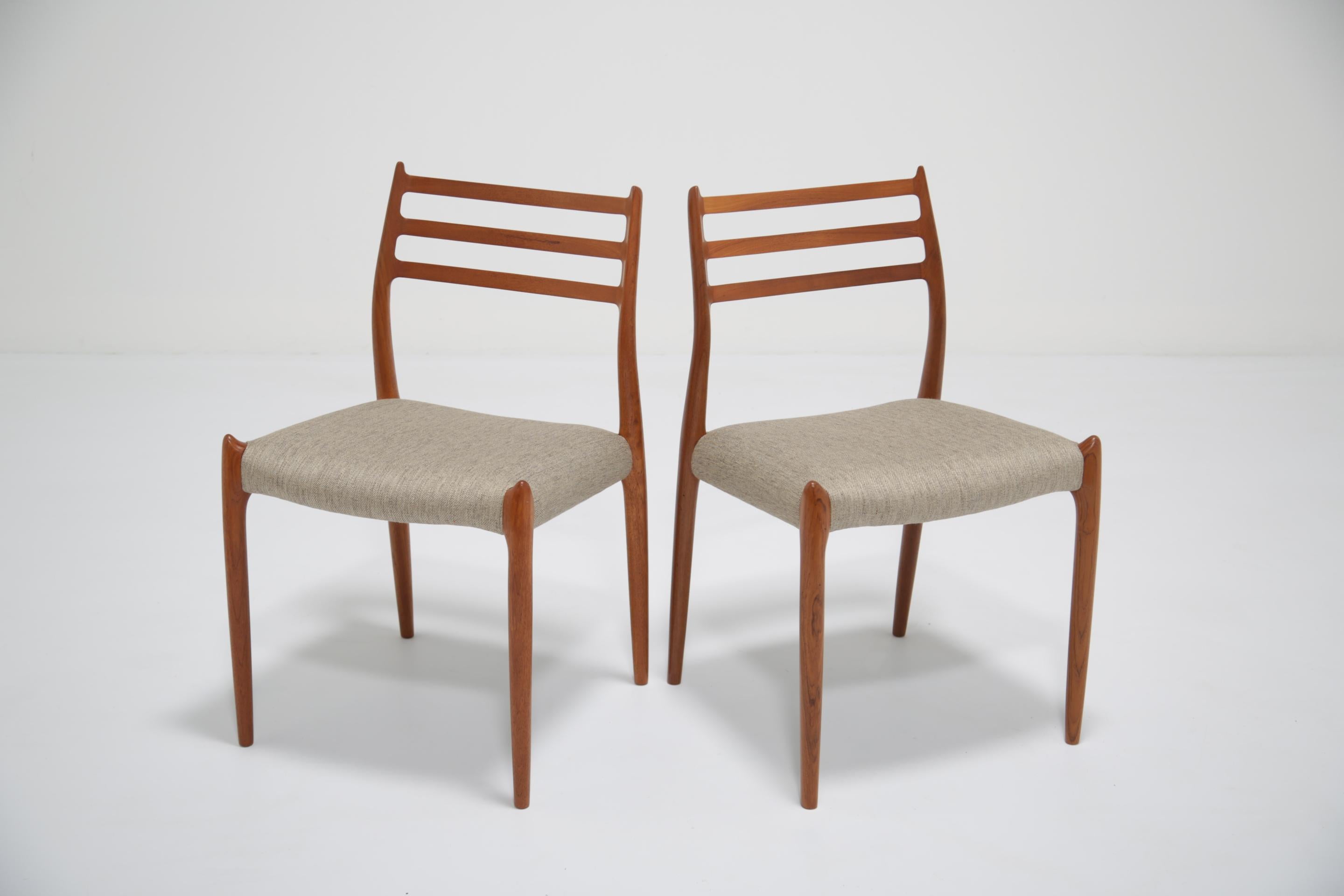 Niels Moller Model No. 78 Teak-Esszimmerstühle. Dänemark, 1962. im Angebot 1