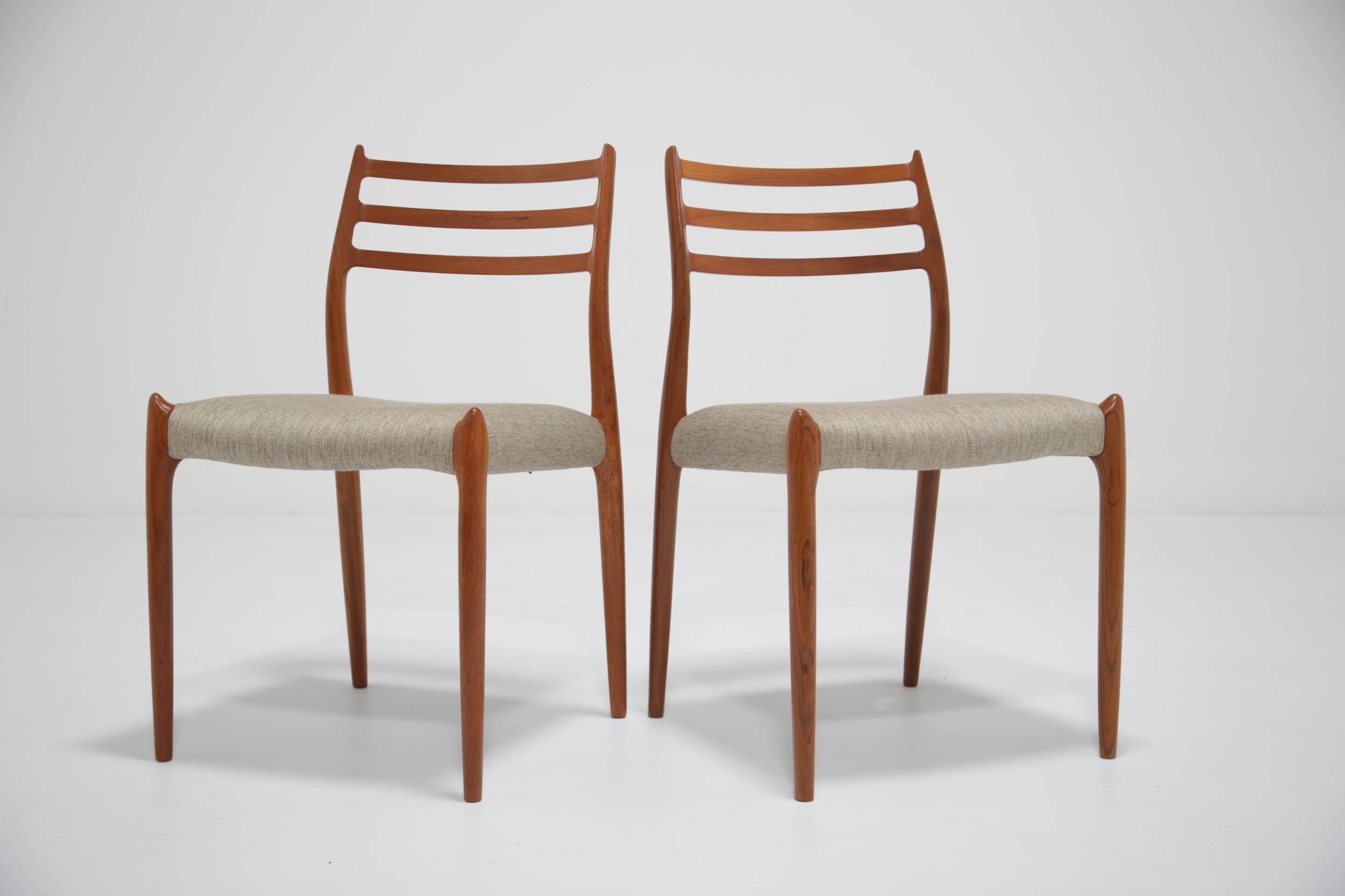 Niels Moller Model No. 78 Teak-Esszimmerstühle. Dänemark, 1962. im Angebot 2