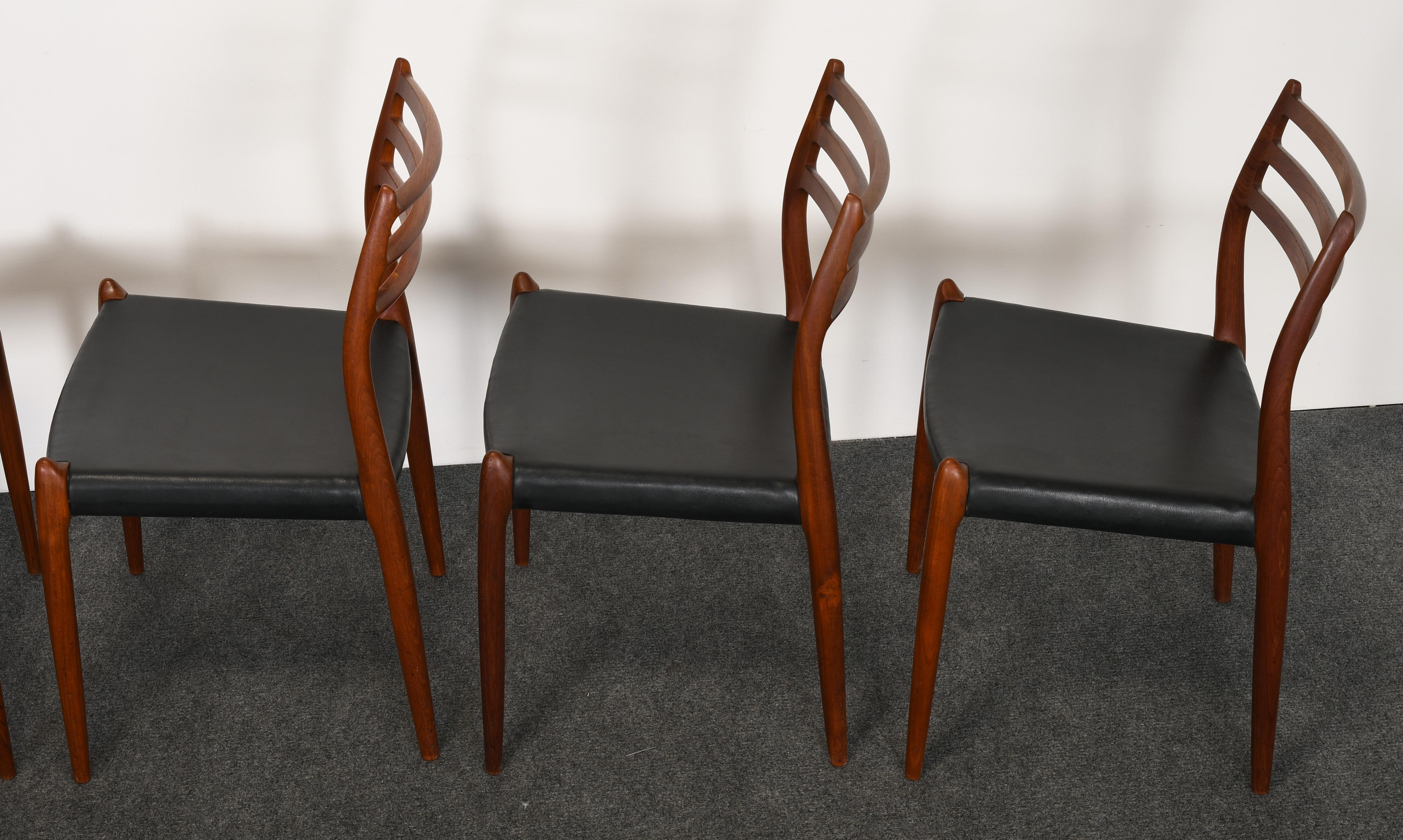 Niels Moller Model 78 Teak Dining Chairs for J L Mollers Mobelfabrik, 1960s 5