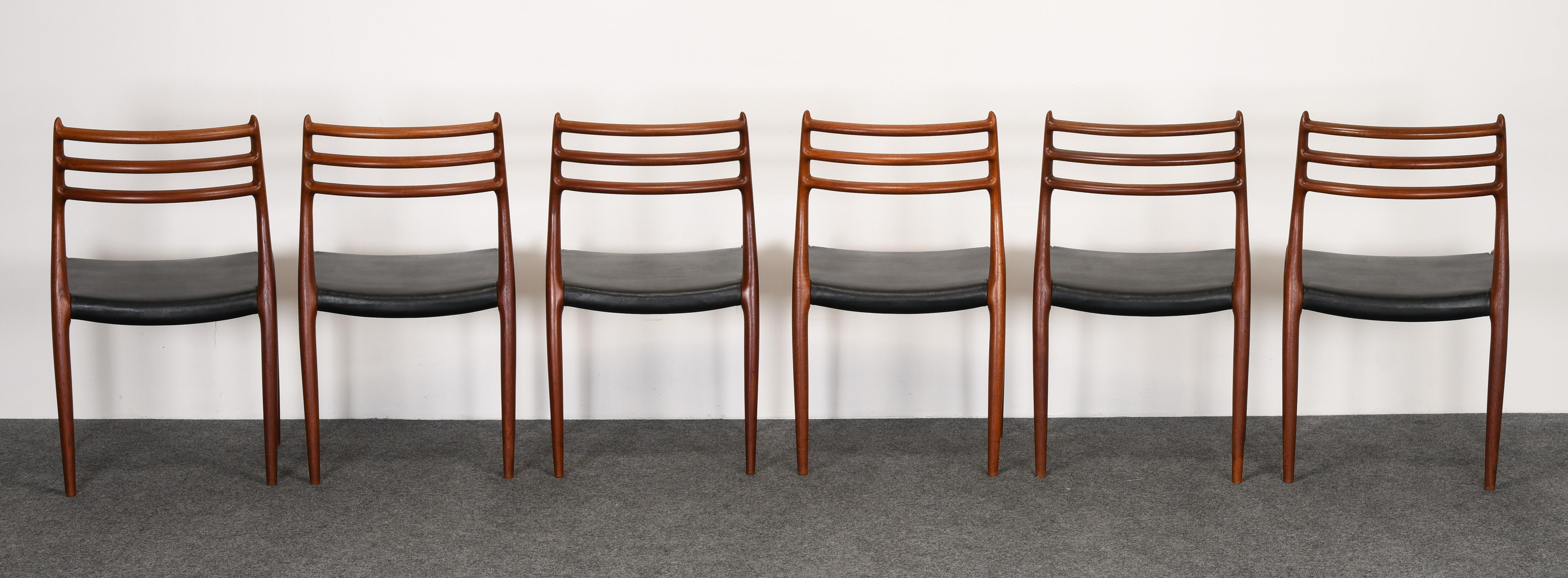 Niels Moller Model 78 Teak Dining Chairs for J L Mollers Mobelfabrik, 1960s 8