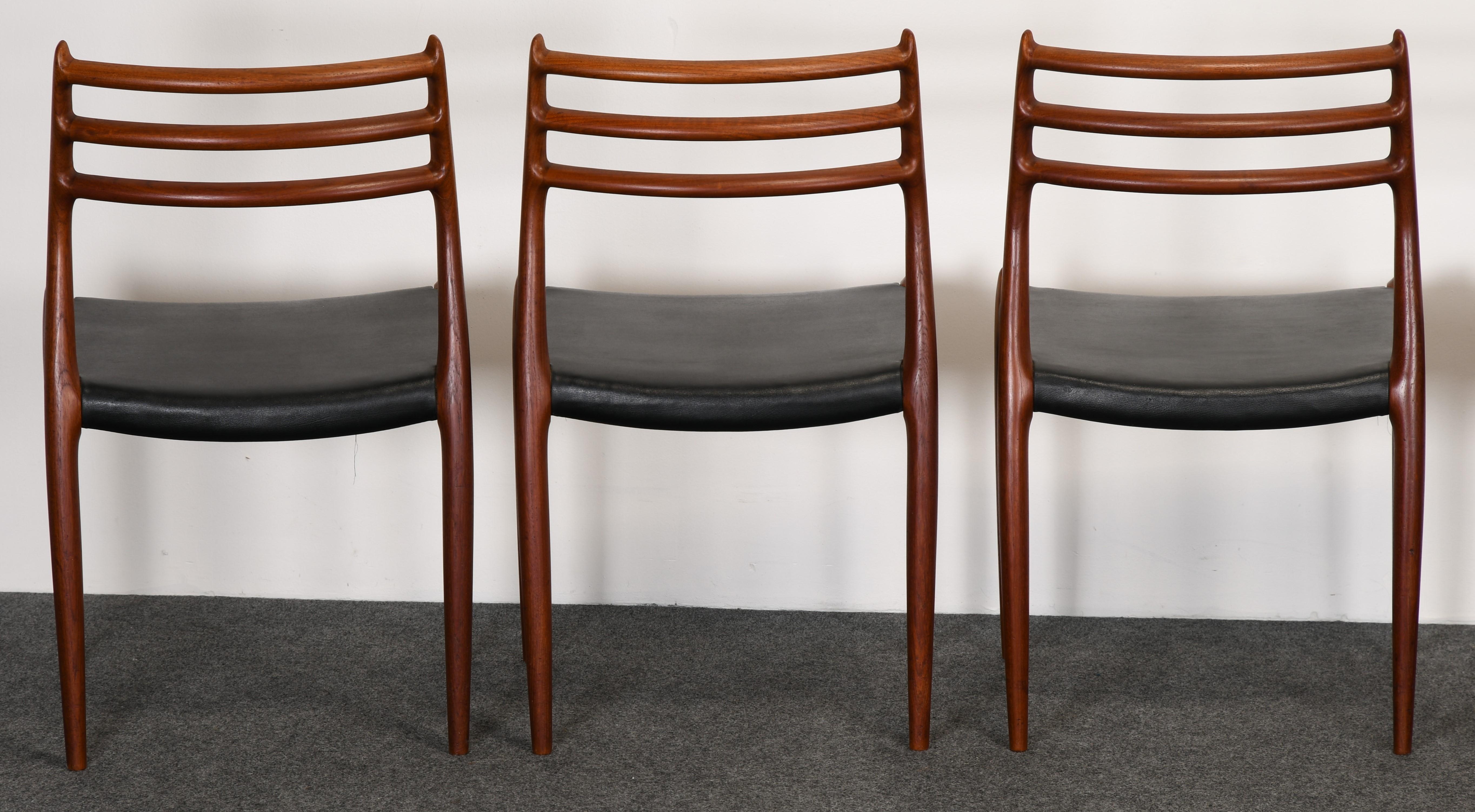 Niels Moller Model 78 Teak Dining Chairs for J L Mollers Mobelfabrik, 1960s 9