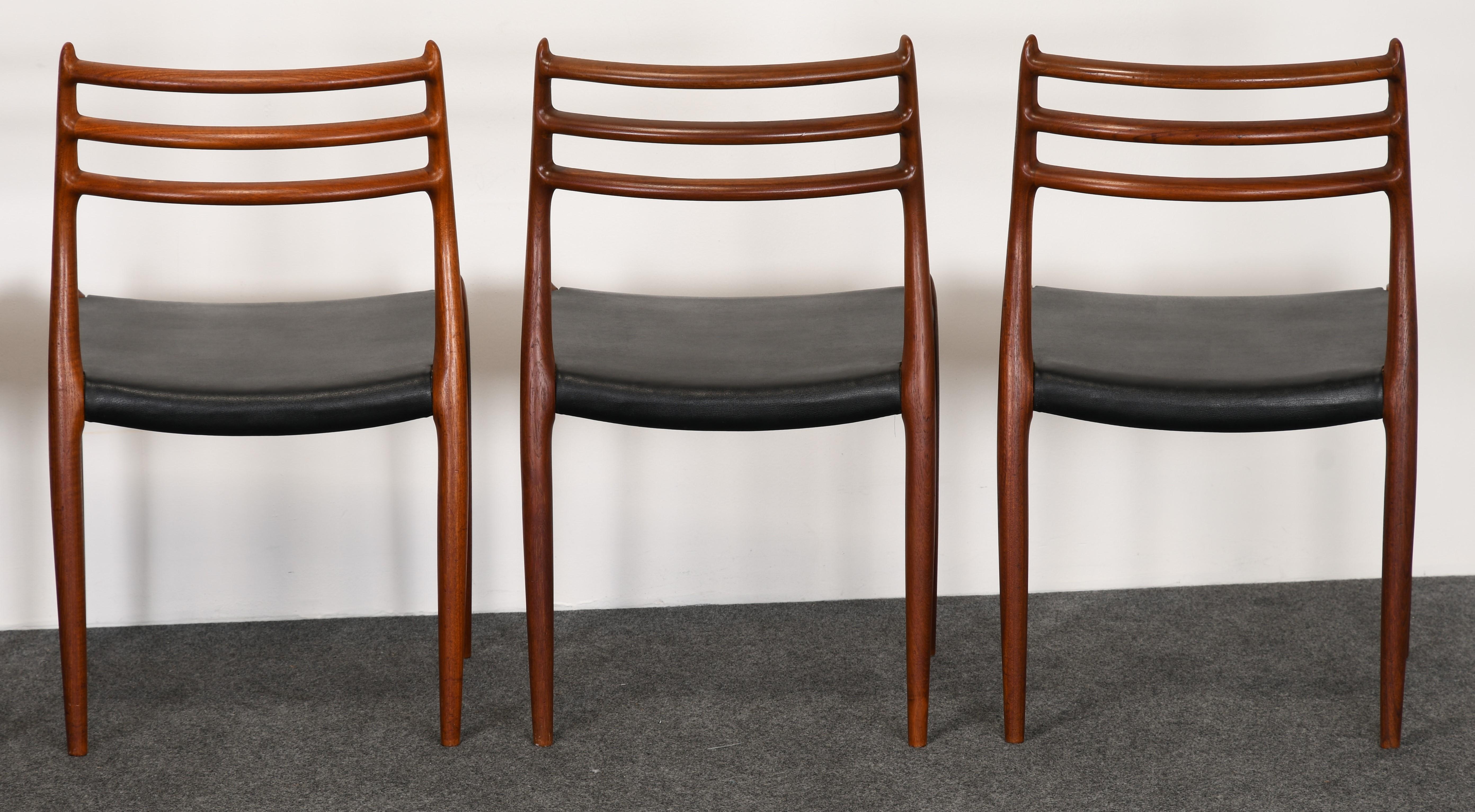 Niels Moller Model 78 Teak Dining Chairs for J L Mollers Mobelfabrik, 1960s 10