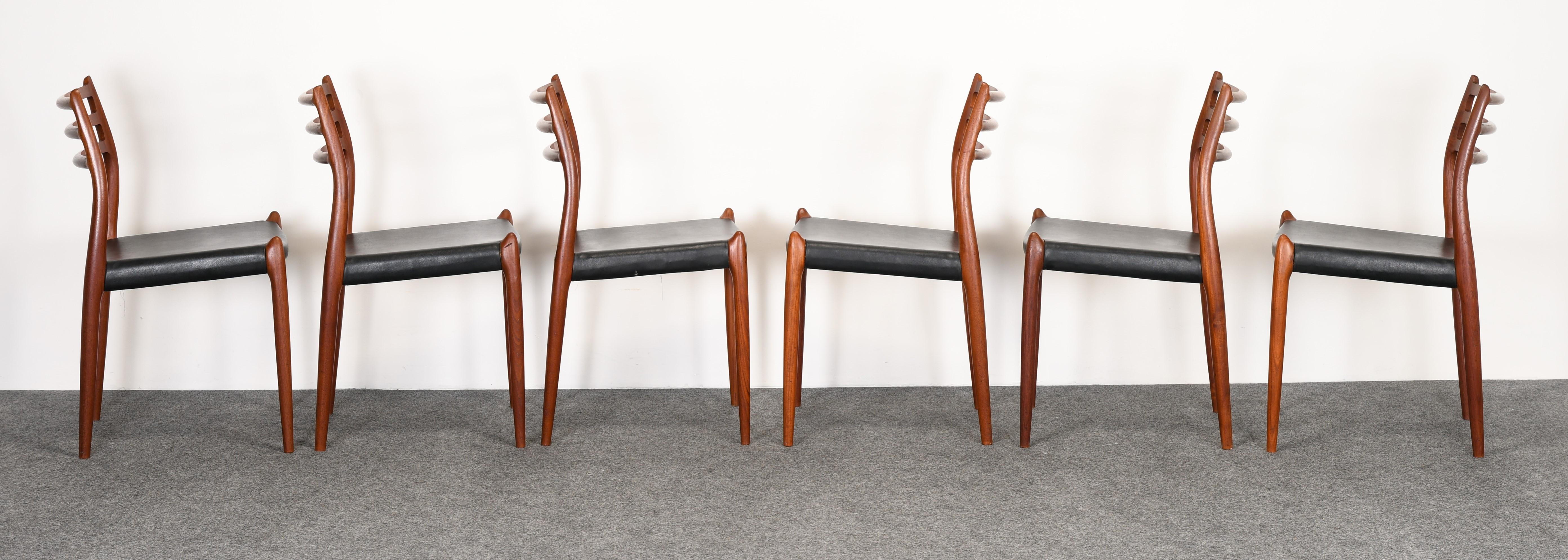 Niels Moller Model 78 Teak Dining Chairs for J L Mollers Mobelfabrik, 1960s 1