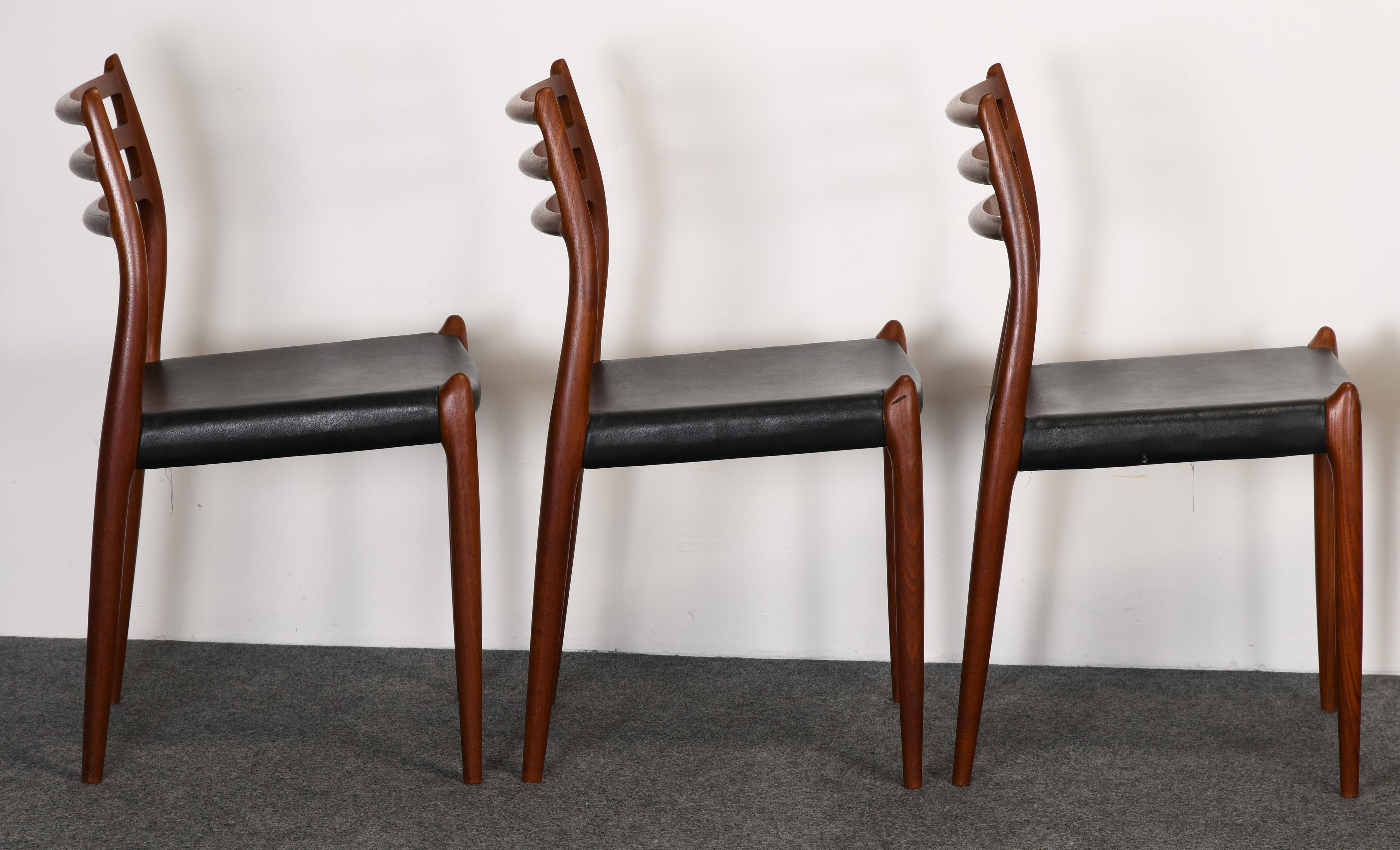 Niels Moller Model 78 Teak Dining Chairs for J L Mollers Mobelfabrik, 1960s 2