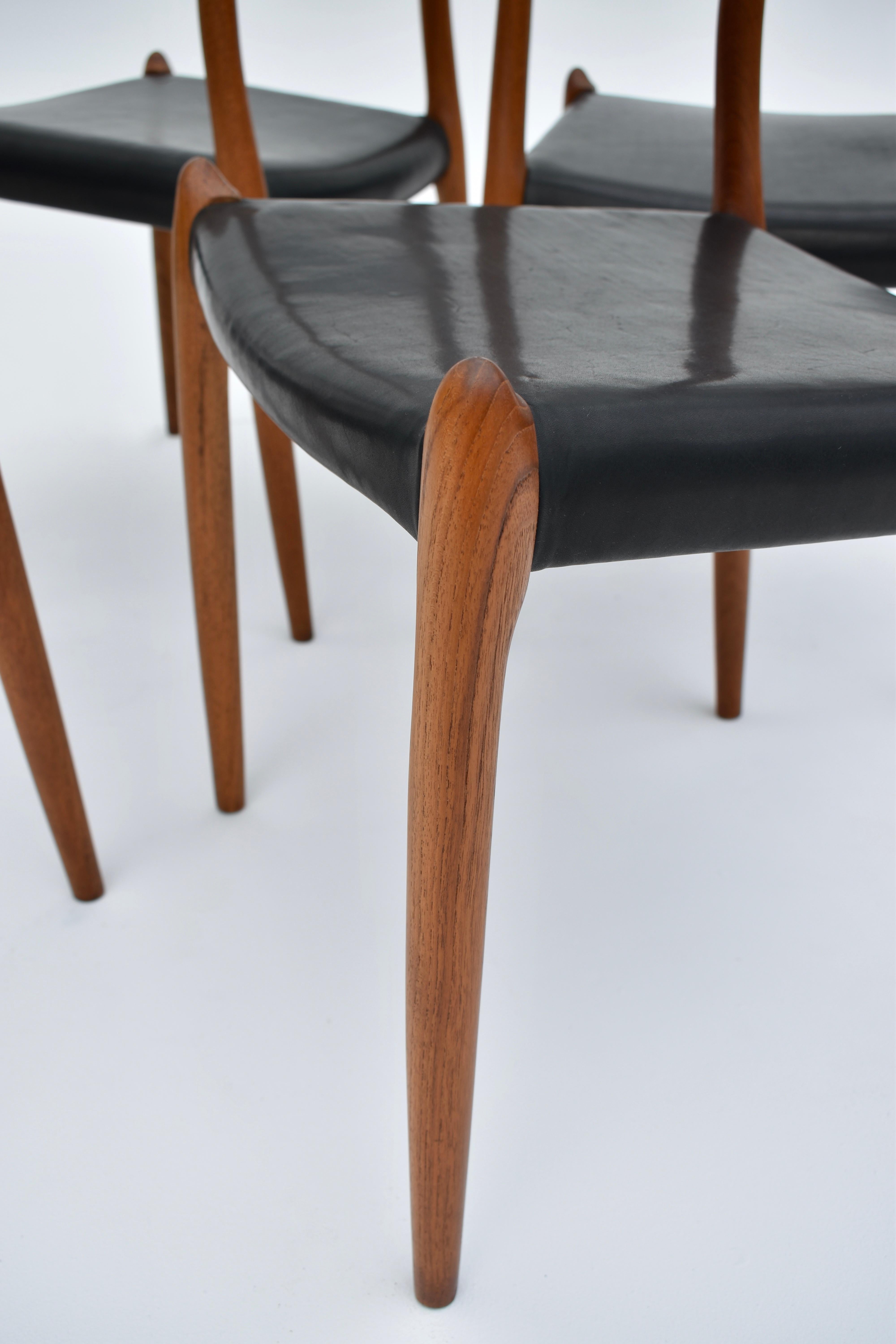 Niels Moller Model 78 Teak Dining Chairs for J L Mollers Mobelfabrik 10