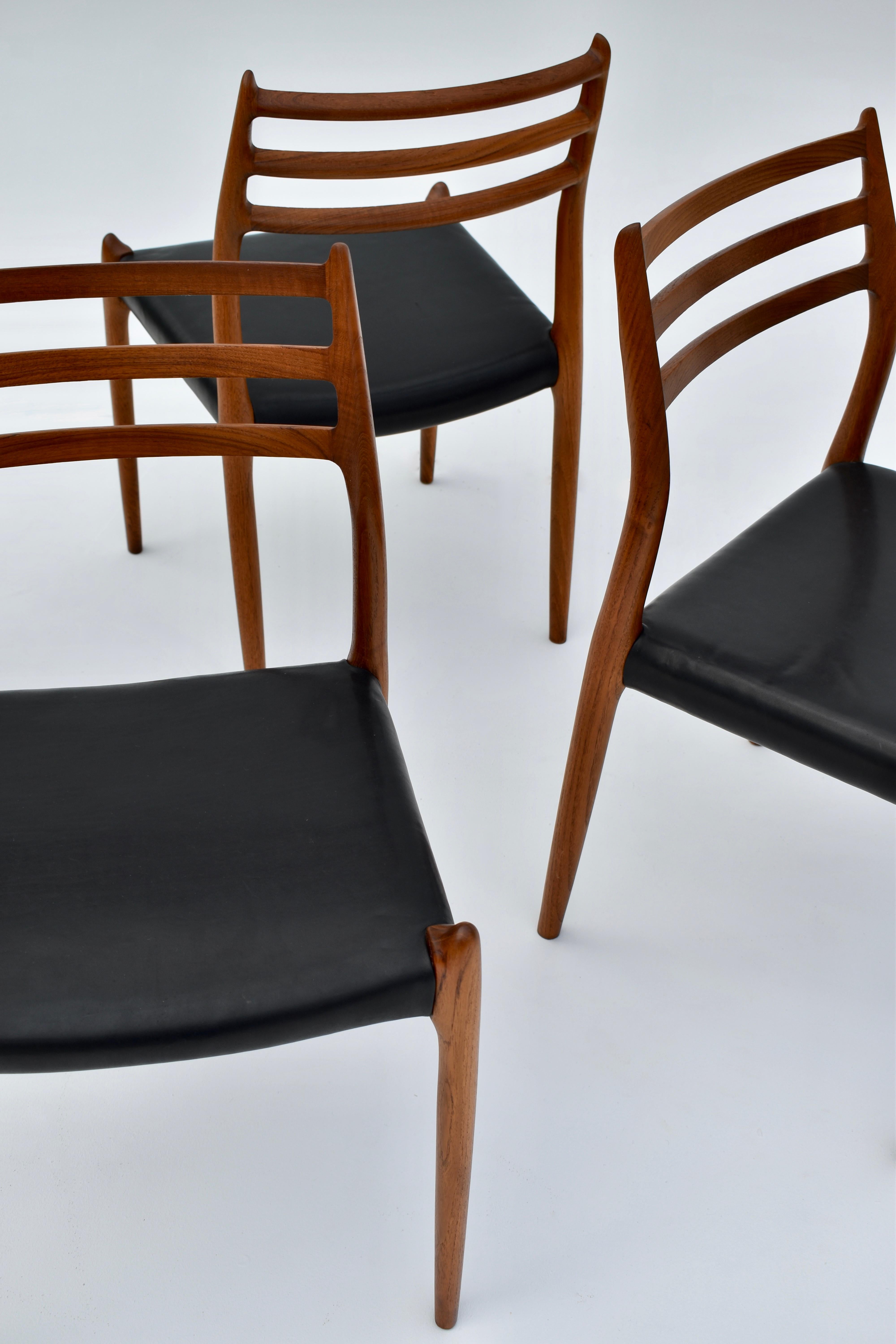 Niels Moller Model 78 Teak Dining Chairs for J L Mollers Mobelfabrik 12