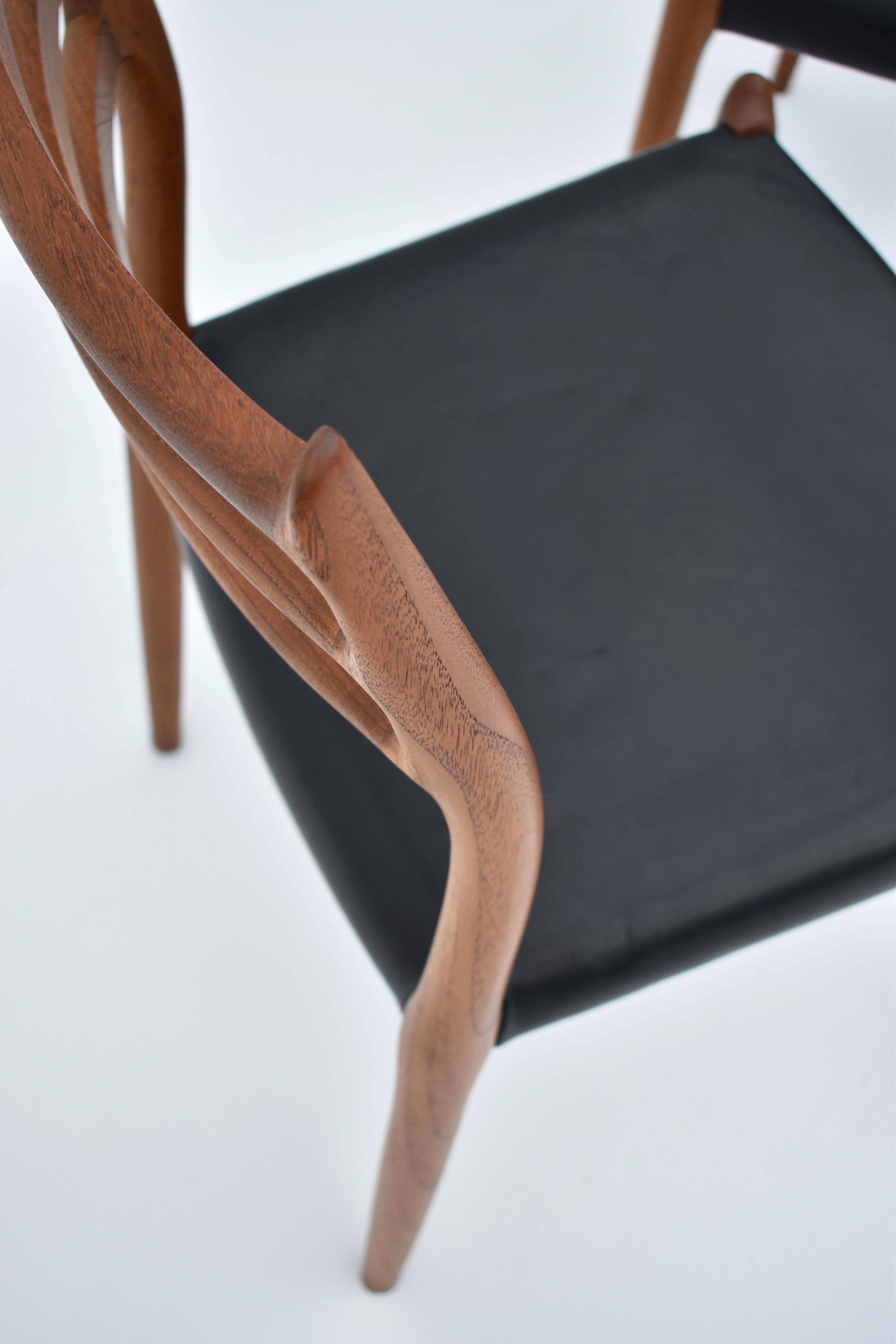 Scandinavian Modern Niels Moller Model 78 Teak Dining Chairs for J L Mollers Mobelfabrik