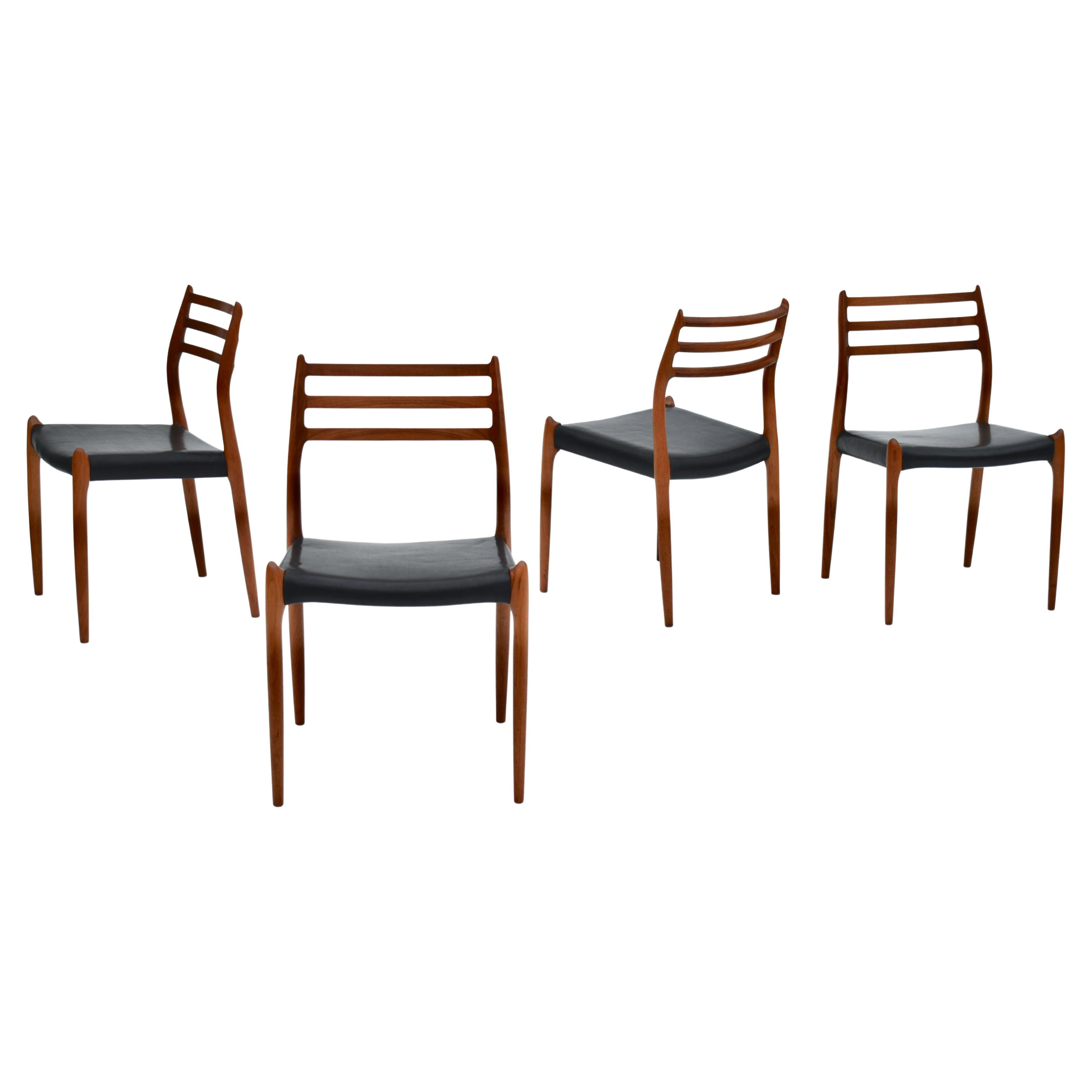 Niels Moller Model 78 Teak Dining Chairs for J L Mollers Mobelfabrik
