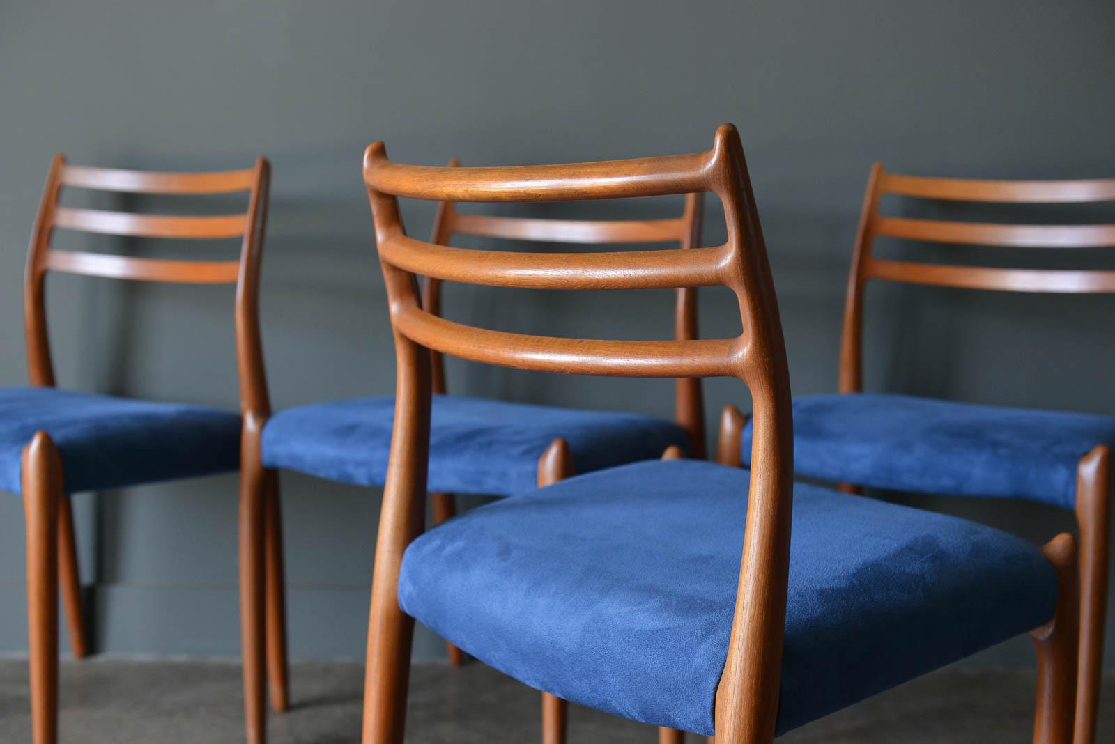 Danish Niels Moller Model 78 Teak Dining Chairs, Set of 4, circa 1960