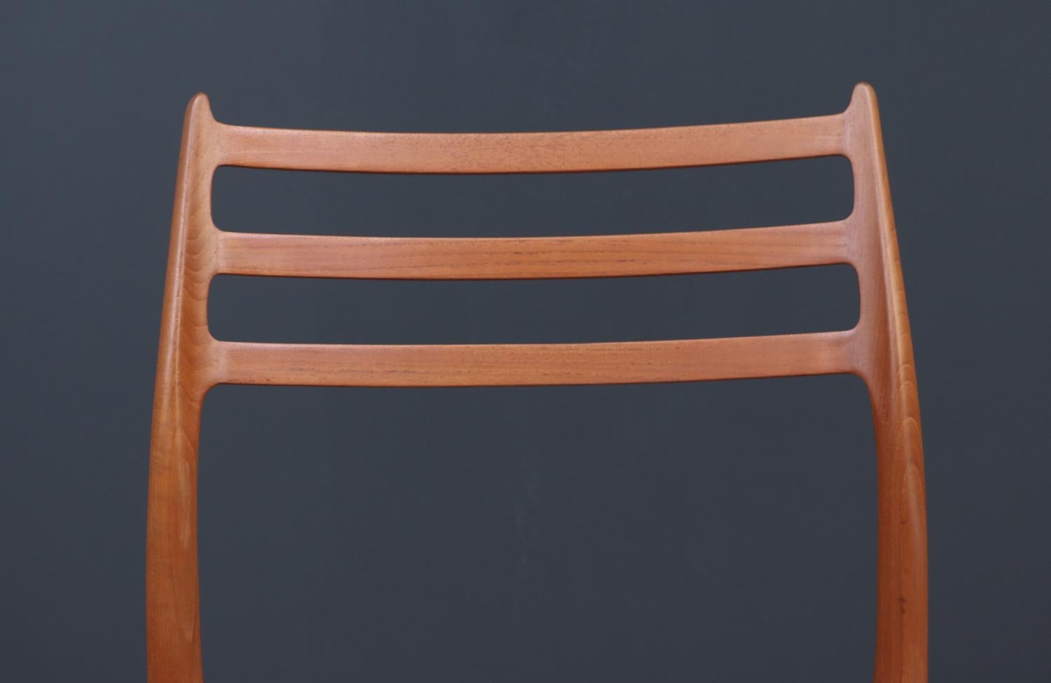 Niels Moller Model-78 Teak & Leather Desk Chair For Sale 1