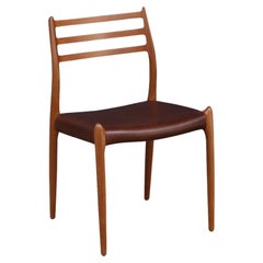 Retro Niels Moller Model-78 Teak & Leather Desk Chair