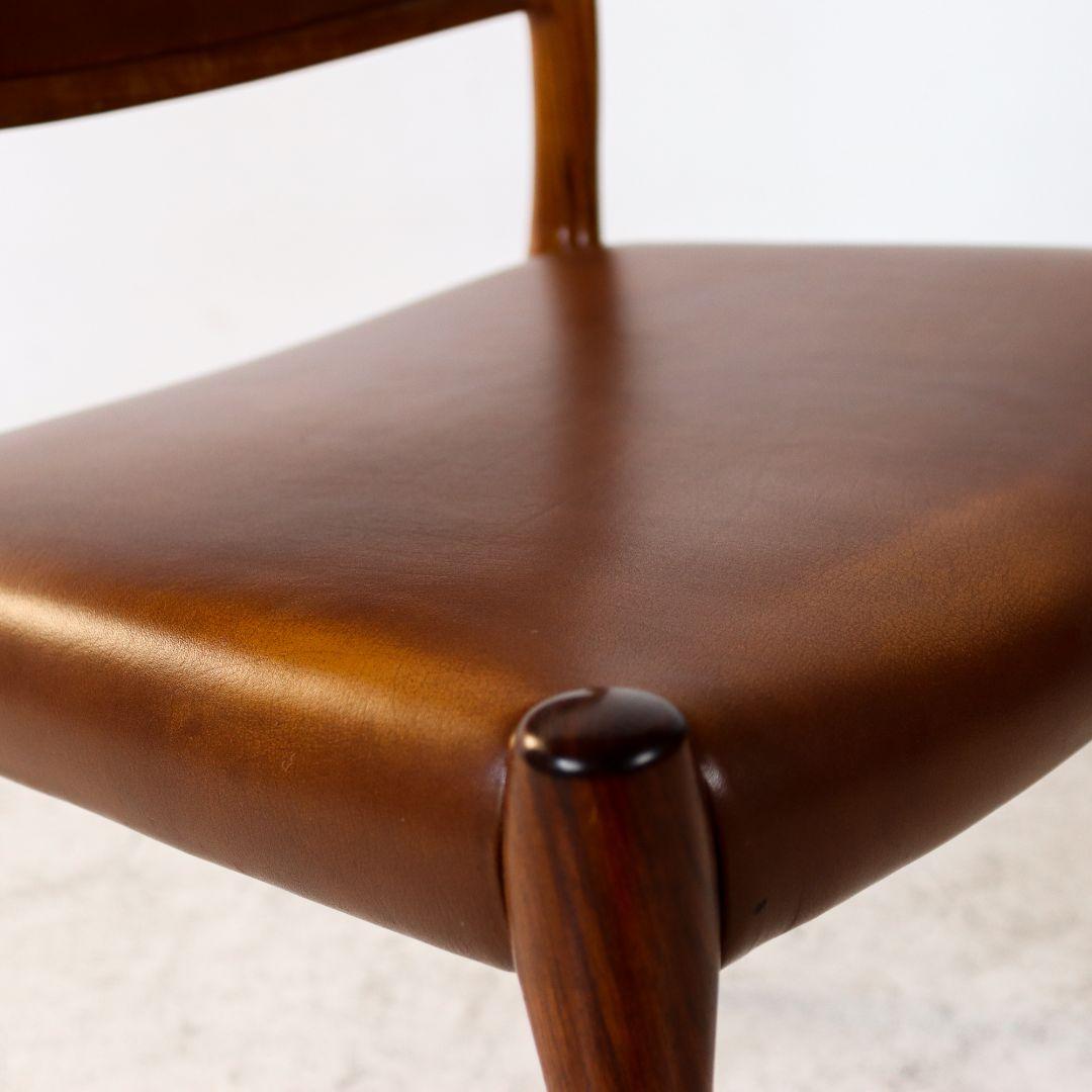 Niels Möller Model 80 Rosewood Dining Chairs For Sale 3