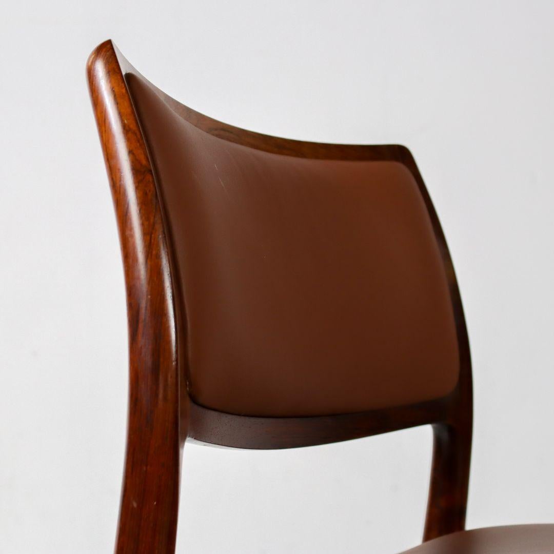 Niels Möller Model 80 Rosewood Dining Chairs For Sale 4