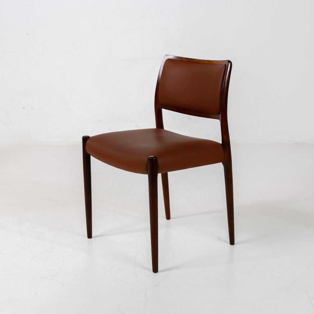 Scandinavian Modern Niels Möller Model 80 Rosewood Dining Chairs For Sale