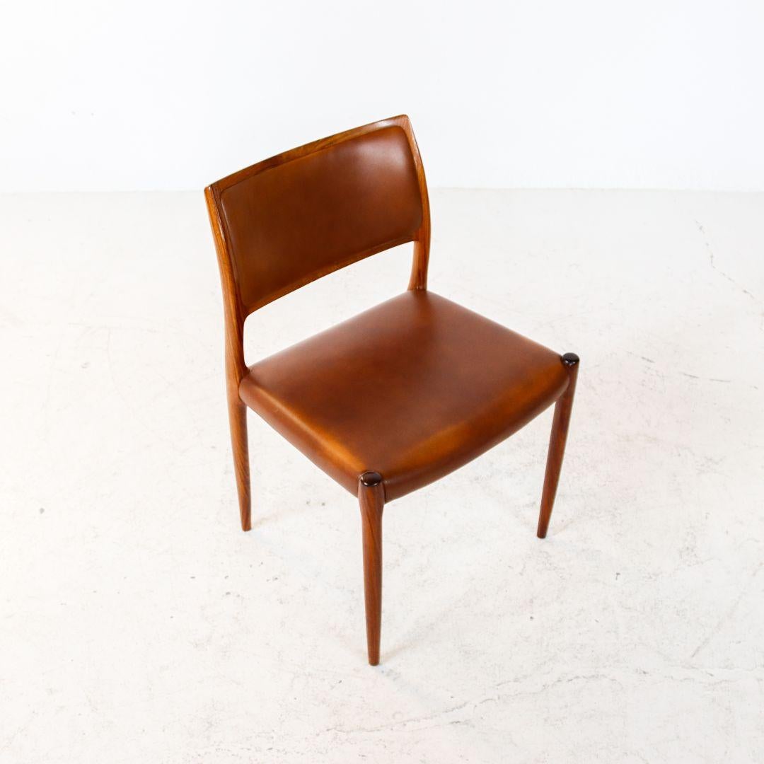Niels Möller Model 80 Rosewood Dining Chairs For Sale 2
