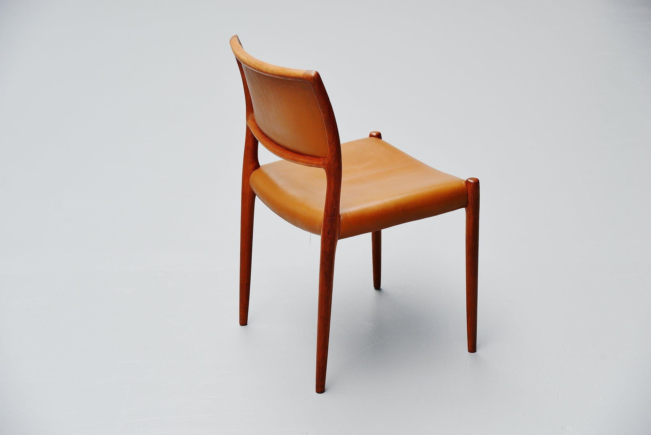Mid-20th Century Niels Moller Model 80 Teak Chairs 8x Denmark 1966
