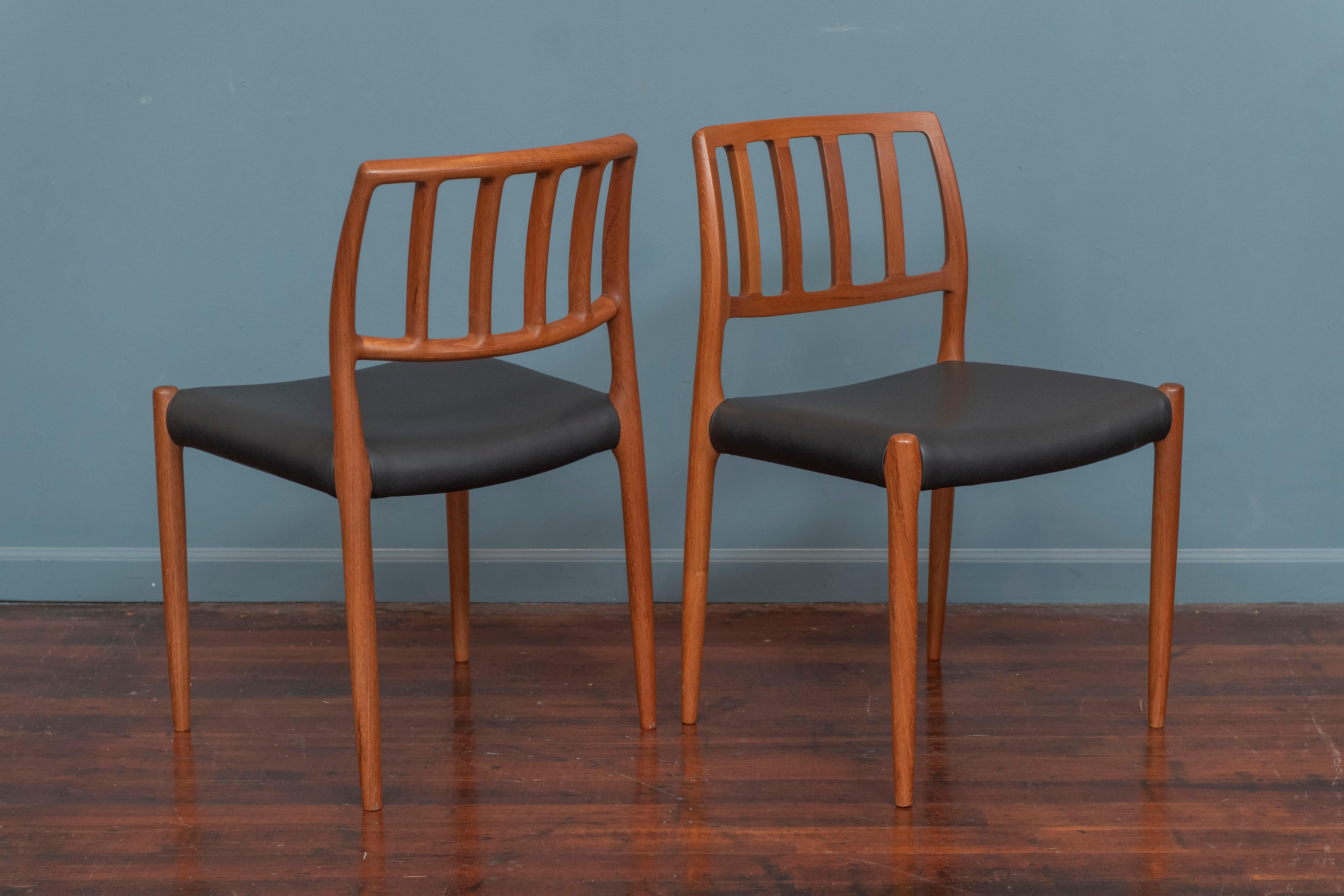 Scandinavian Modern Niels Moller Model 83 Teak Dining Chairs