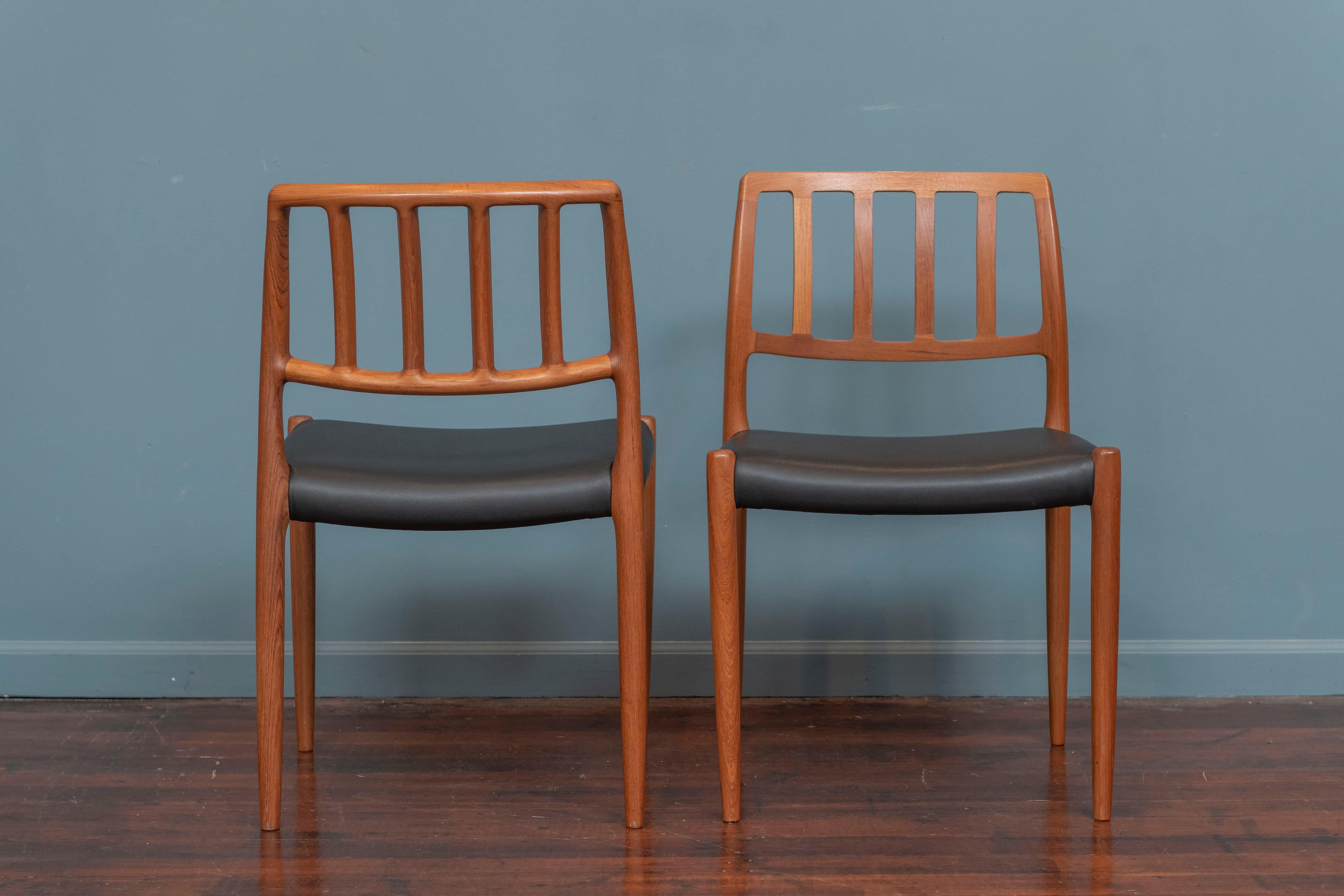 Late 20th Century Niels Moller Model 83 Teak Dining Chairs