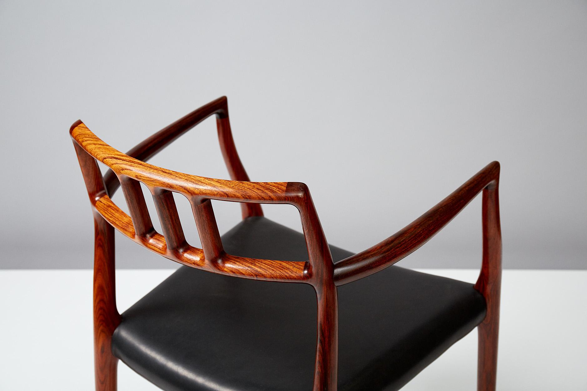 Danish Niels Moller Model Rosewood Model 64 Chair