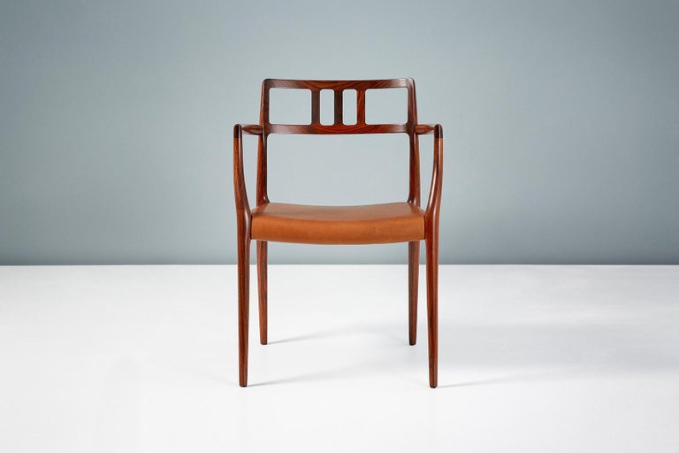Niels Moller Model Rosewood Model 64 Chair In Good Condition For Sale In London, GB