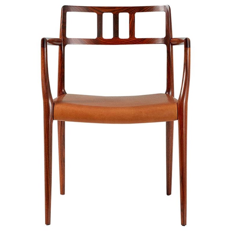 Niels Moller Model Rosewood Model 64 Chair For Sale