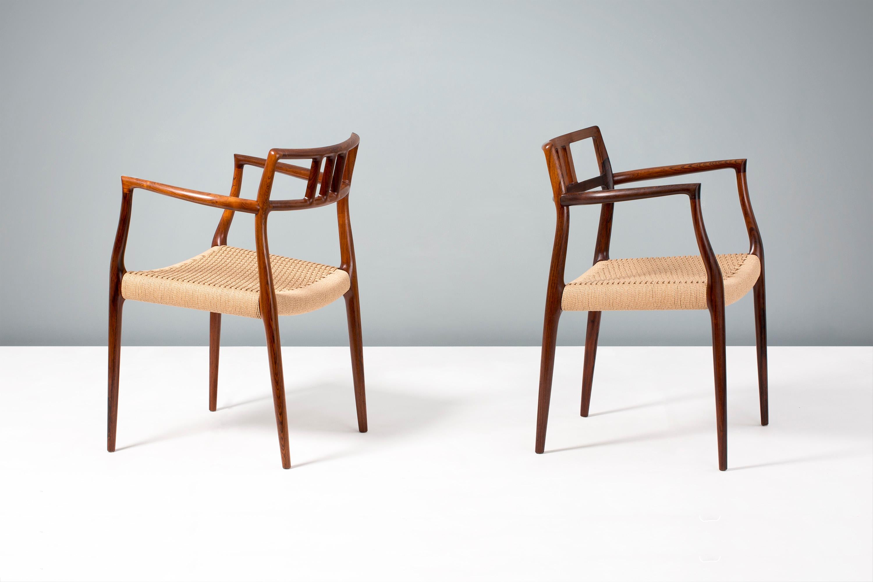 Niels Møller Model Rosewood Model 64 Chairs, 1966 In Excellent Condition In London, England