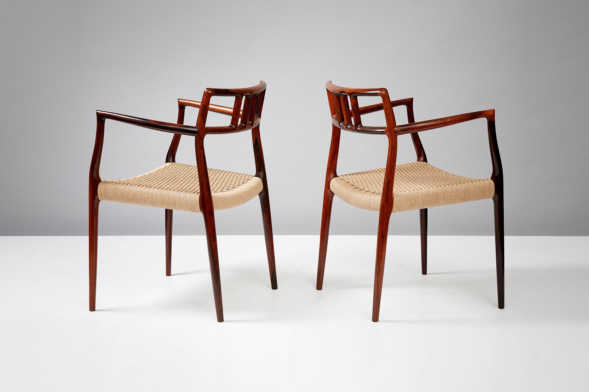 Danish Niels Moller Model Rosewood Model 64 Chairs
