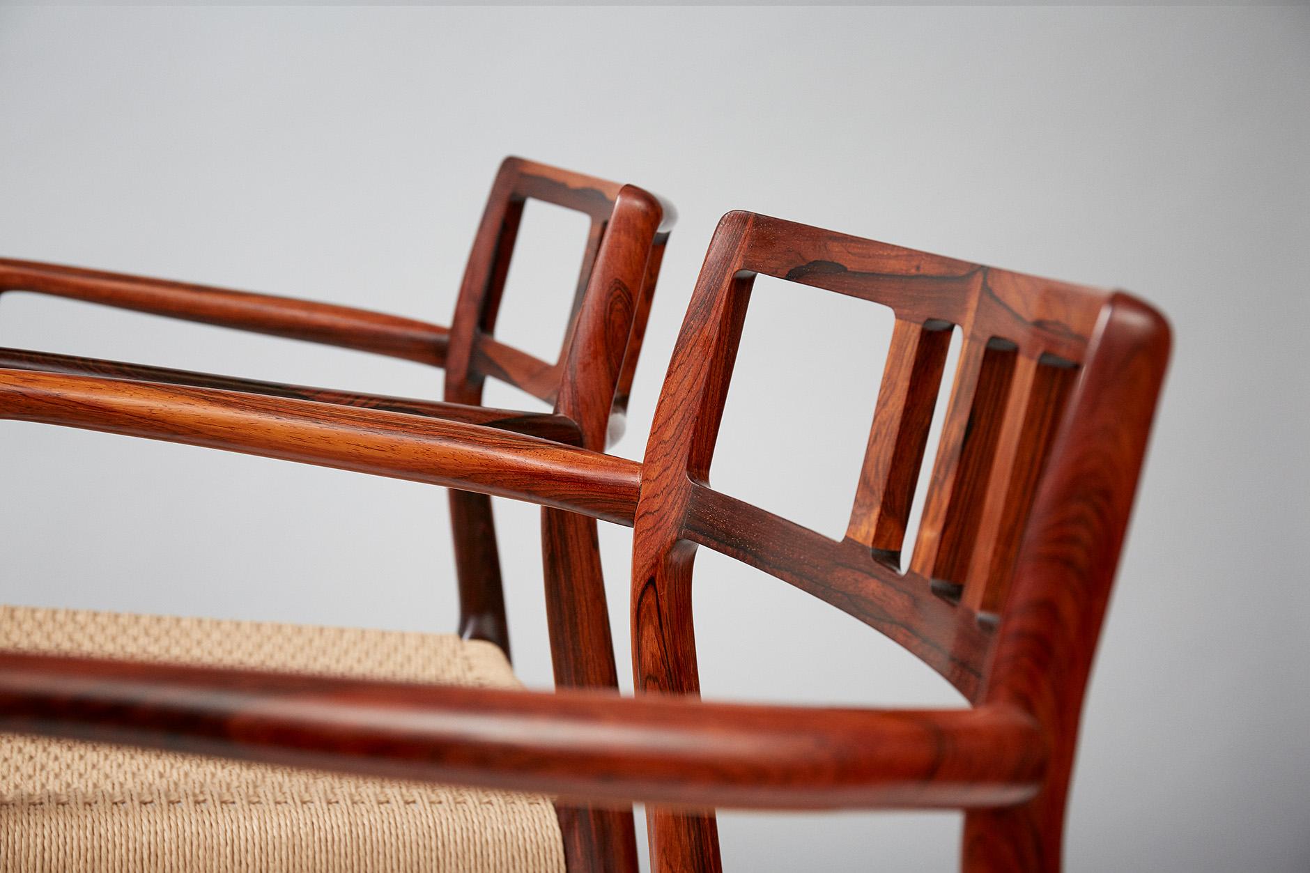 Mid-20th Century Niels Moller Model Rosewood Model 64 Chairs