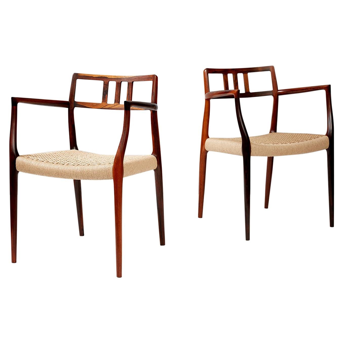 Niels Moller Model Rosewood Model 64 Chairs