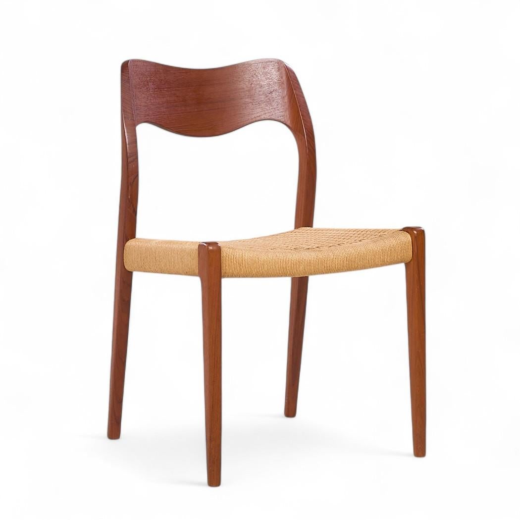 Niels Moller Modelle 55/71 Mid Century Danish and Rope Dining Chairs - 6er Set (Dänisch) im Angebot