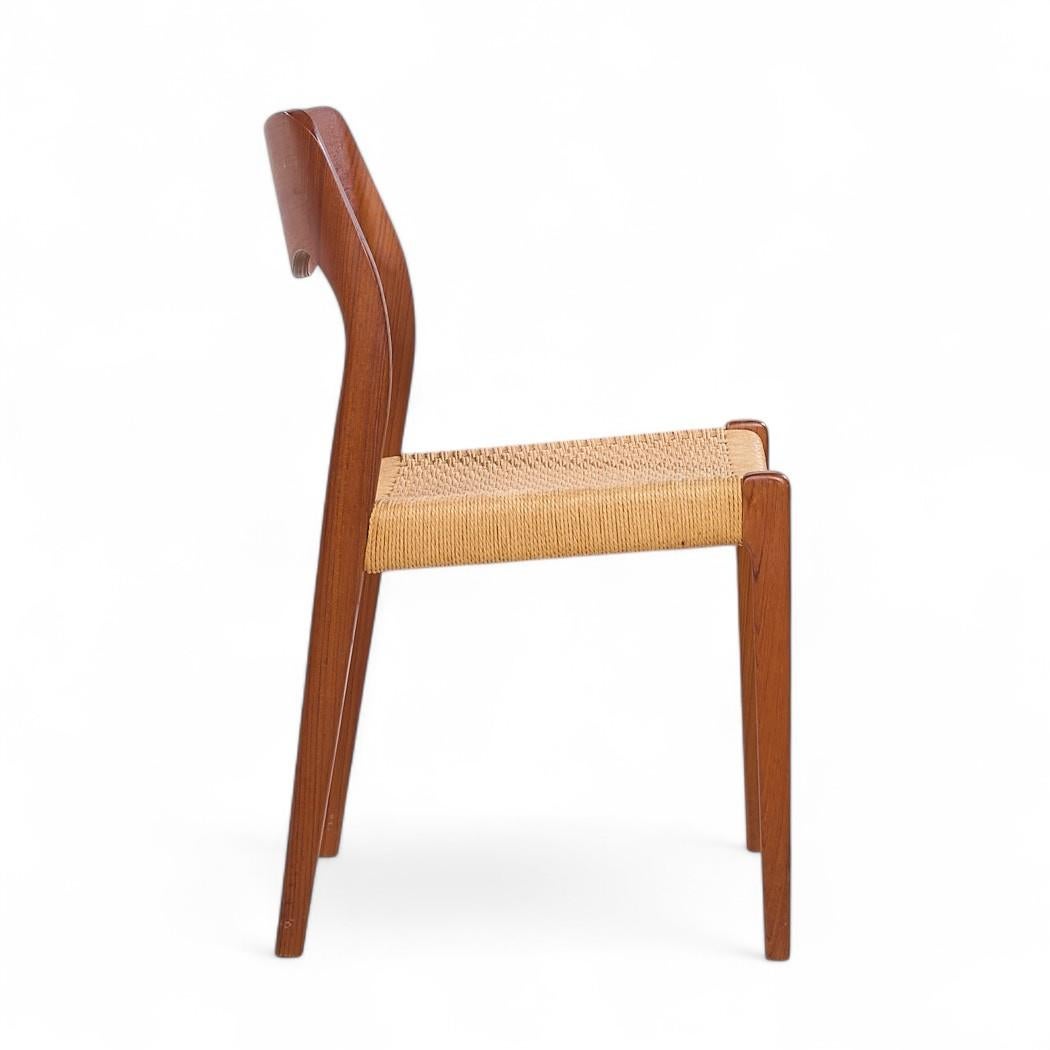 Niels Moller Modelle 55/71 Mid Century Danish and Rope Dining Chairs - 6er Set im Zustand „Gut“ im Angebot in Franklin Park, IL