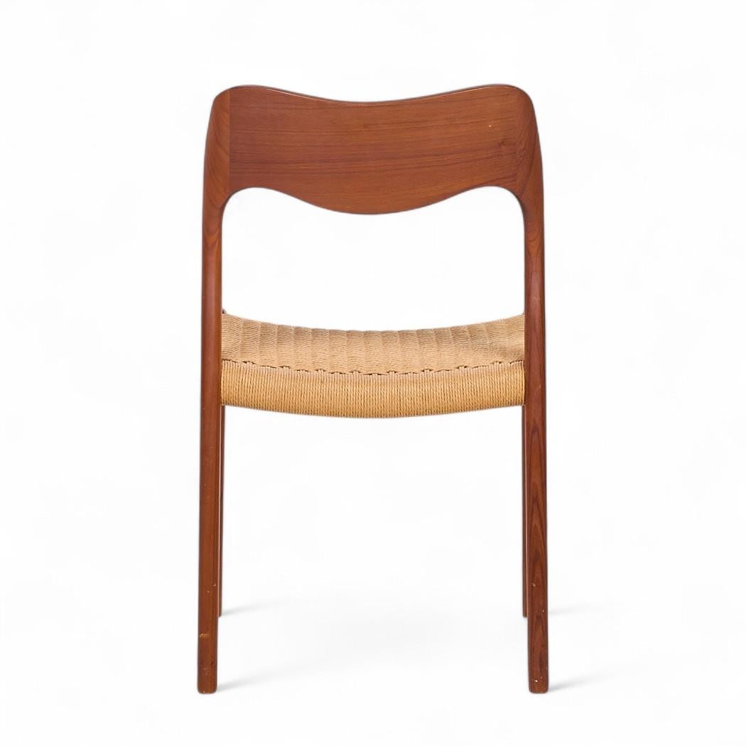 Niels Moller Modelle 55/71 Mid Century Danish and Rope Dining Chairs - 6er Set (20. Jahrhundert) im Angebot