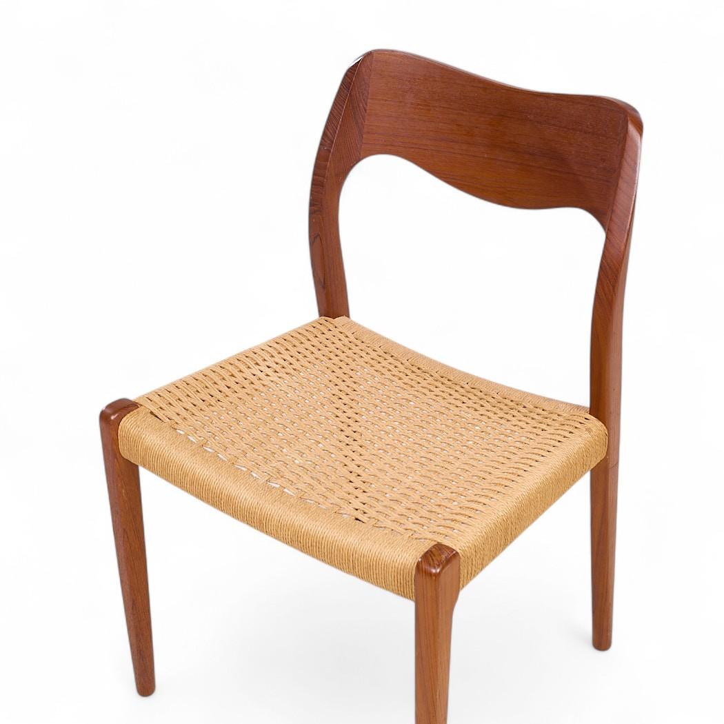 Niels Moller Modelle 55/71 Mid Century Danish and Rope Dining Chairs - 6er Set (Seil) im Angebot