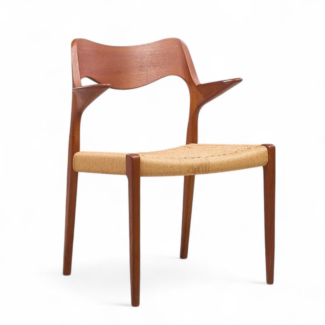 Niels Moller Modelle 55/71 Mid Century Danish and Rope Dining Chairs - 6er Set im Angebot 1
