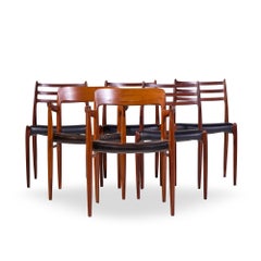 Niels Moller Models 75 and 78 Danish Teak Dining Chairs - Set of 6