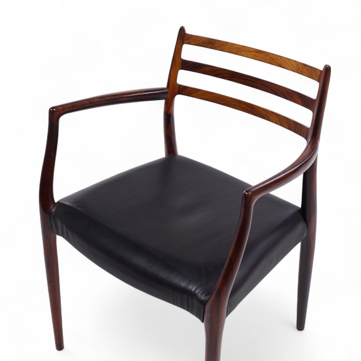 Niels Moller Modelos 78 y 62 Sillas de comedor danesas de mediados de siglo de palisandro - Juego de 6 en venta 5