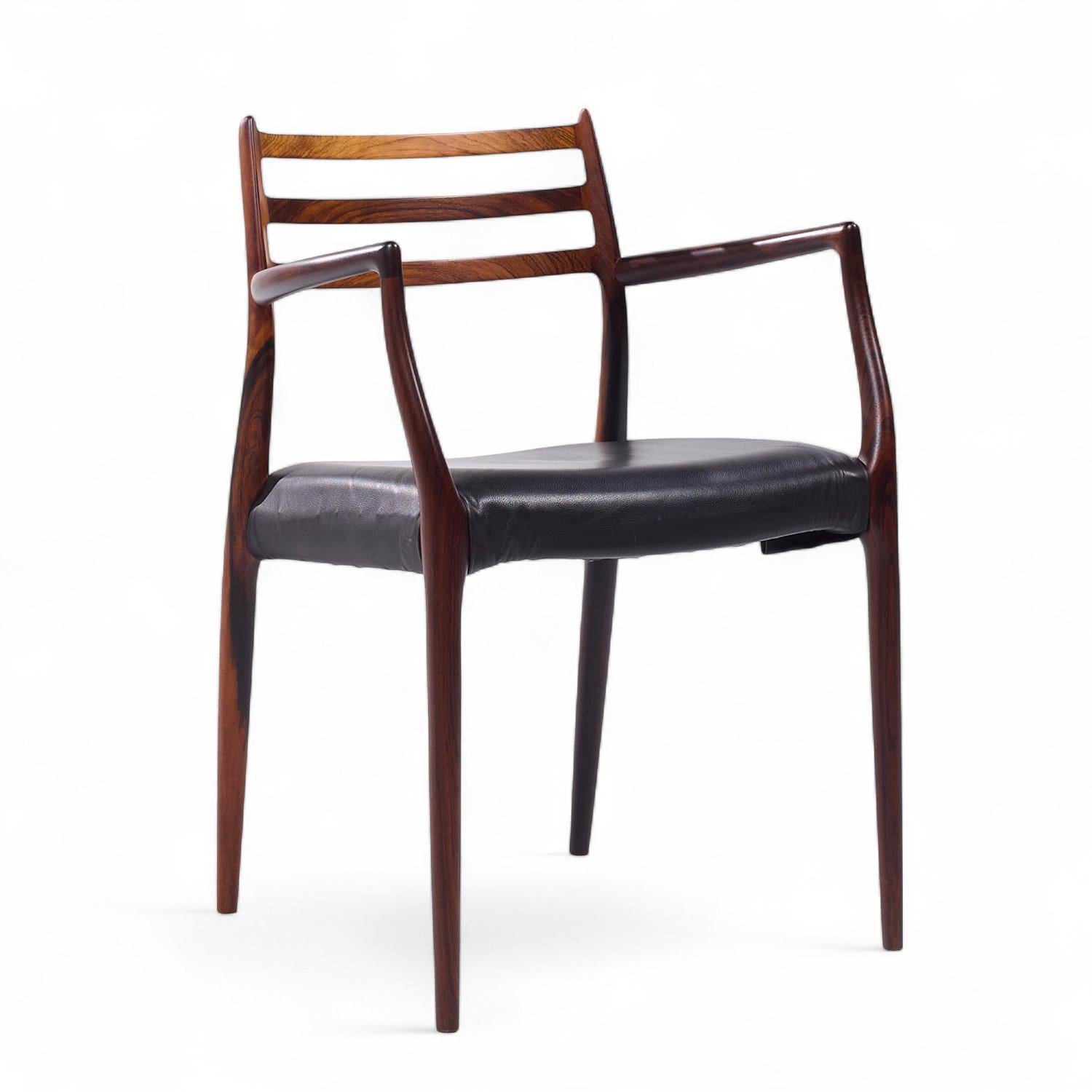 Niels Moller Modelos 78 y 62 Sillas de comedor danesas de mediados de siglo de palisandro - Juego de 6 en venta 2