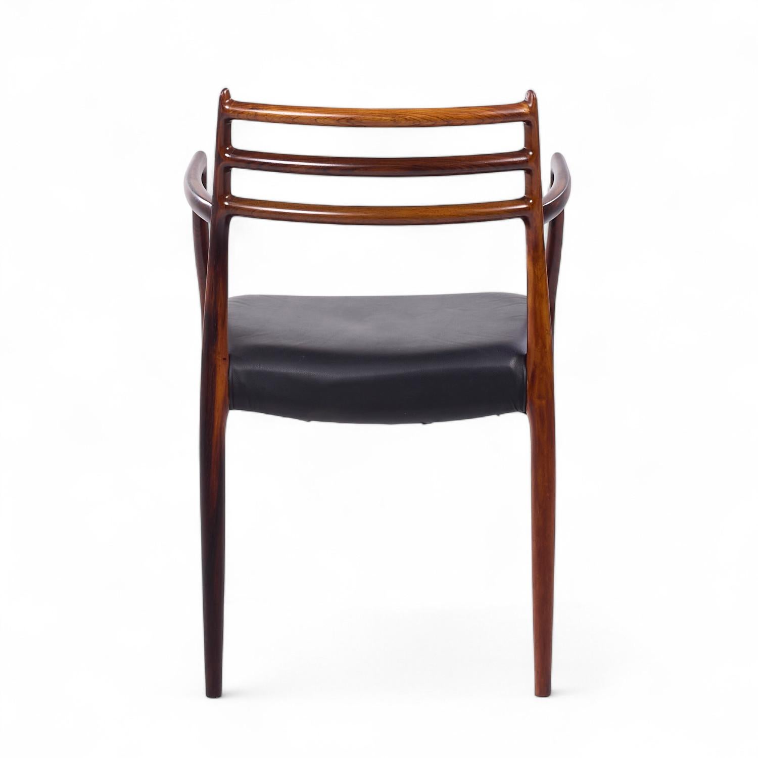 Niels Moller Modelos 78 y 62 Sillas de comedor danesas de mediados de siglo de palisandro - Juego de 6 en venta 3