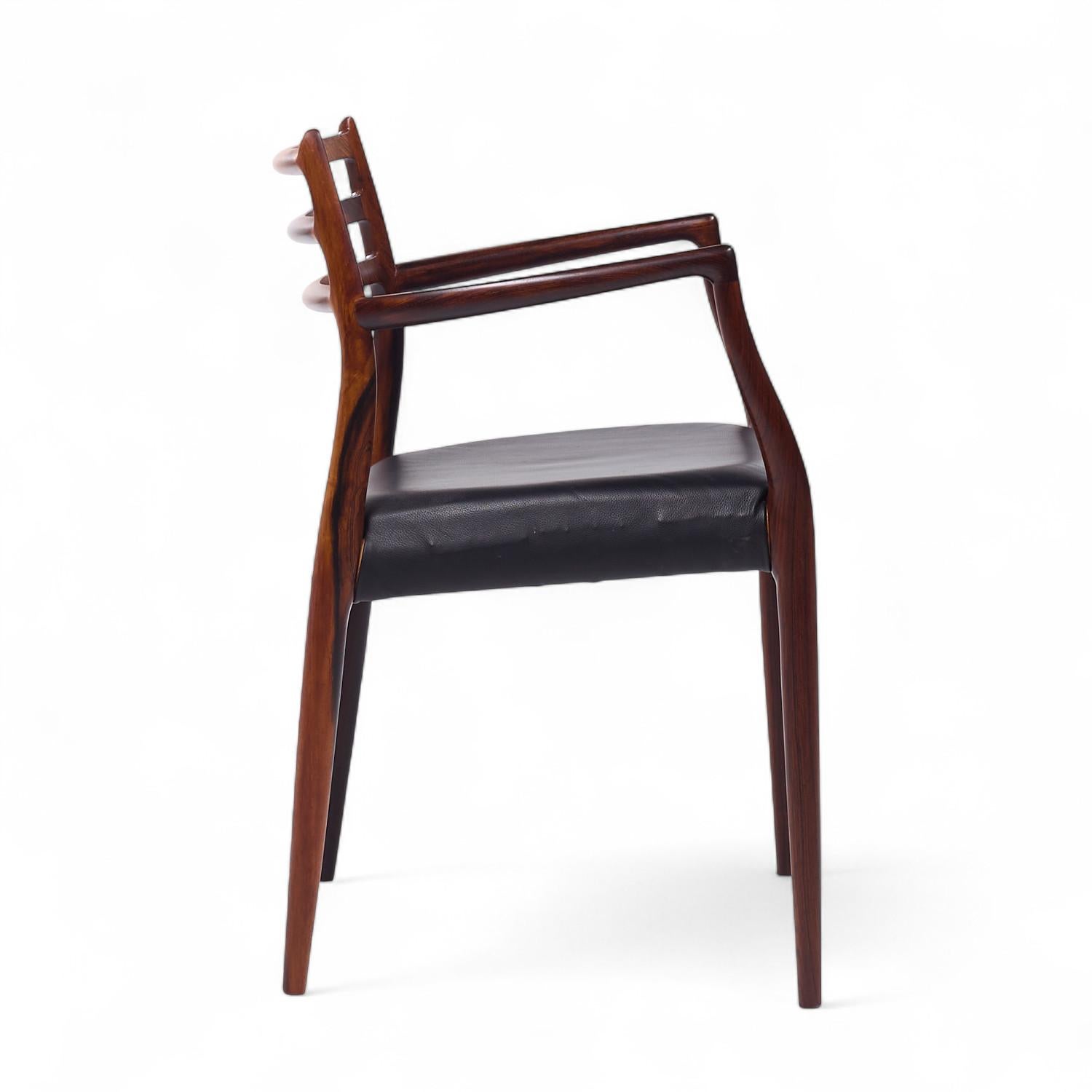 Niels Moller Modelos 78 y 62 Sillas de comedor danesas de mediados de siglo de palisandro - Juego de 6 en venta 4