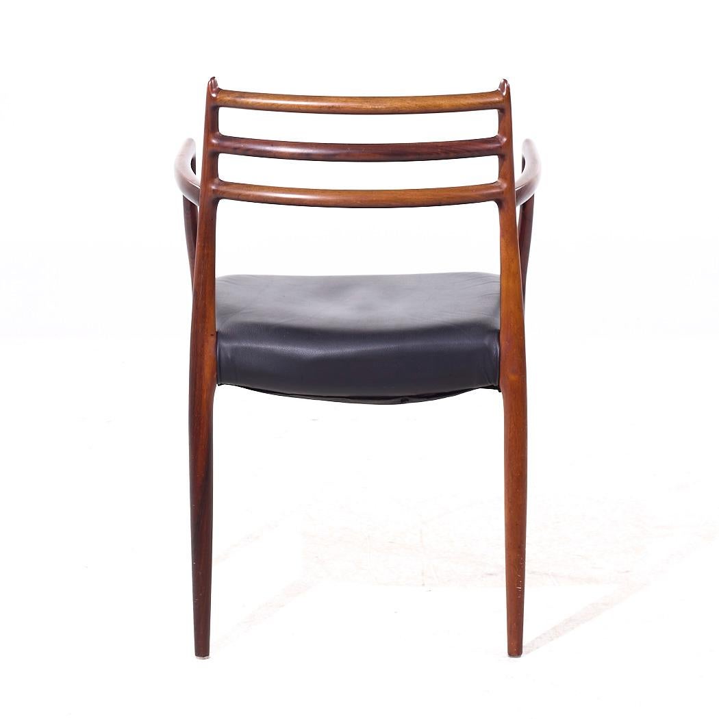 Sedie da pranzo in palissandro danese del metà secolo Niels Moller Model 78 e 62 - Set di 6 in vendita 8