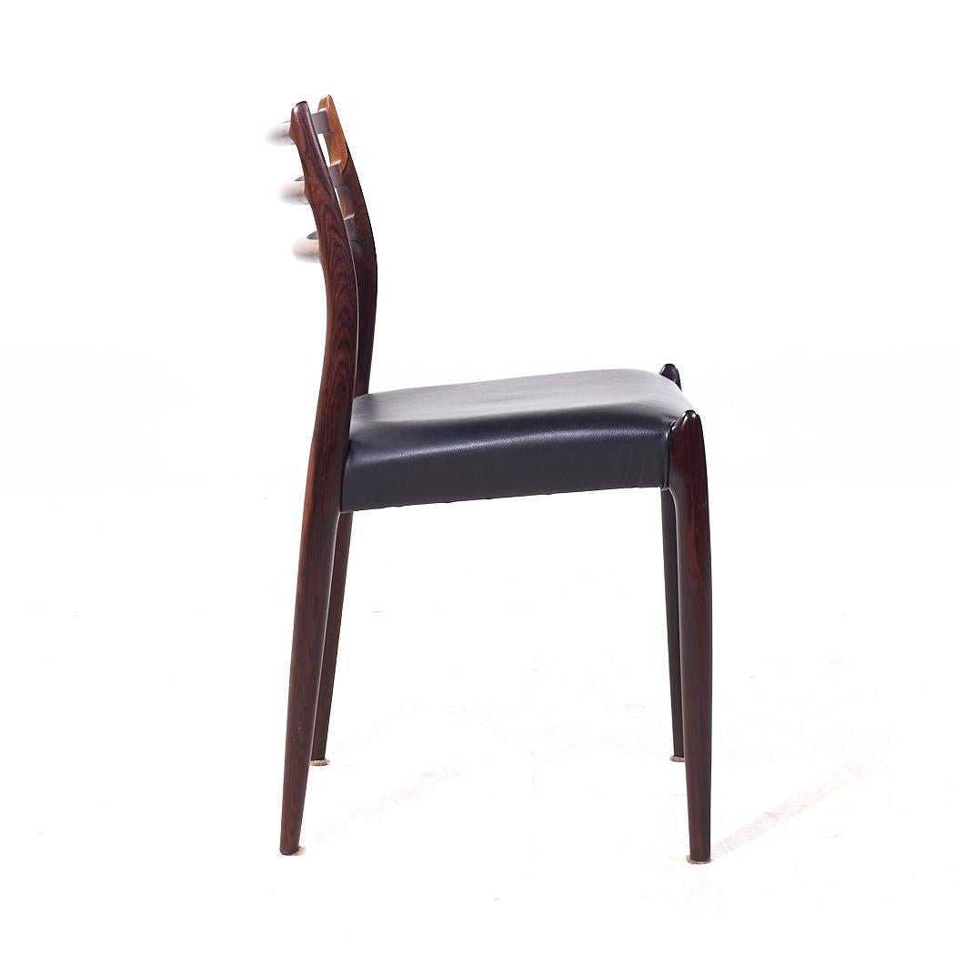 Tappezzeria Sedie da pranzo in palissandro danese del metà secolo Niels Moller Model 78 e 62 - Set di 6 in vendita