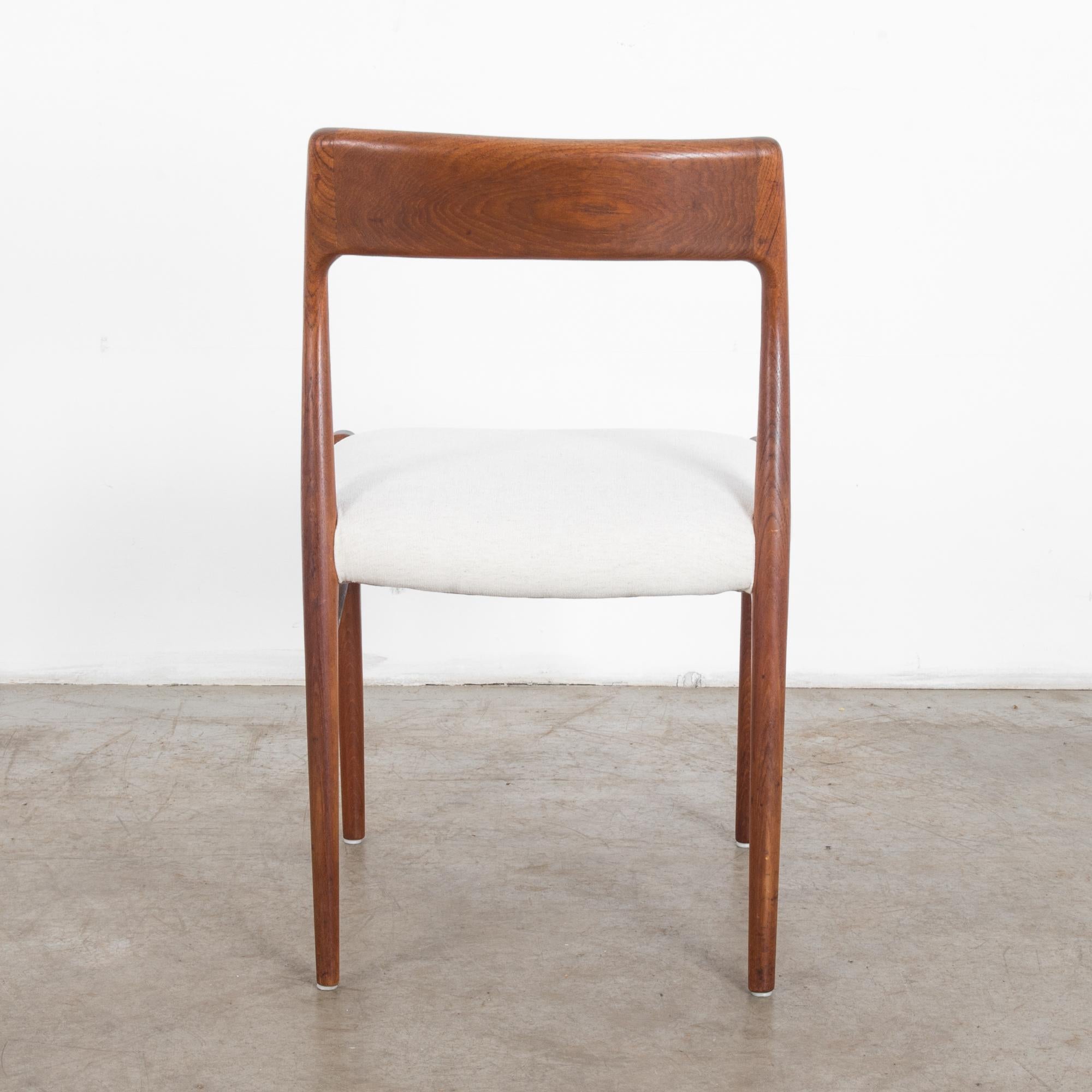 Niels Moller No. 77 Upholstered Teak Chair In Good Condition In High Point, NC