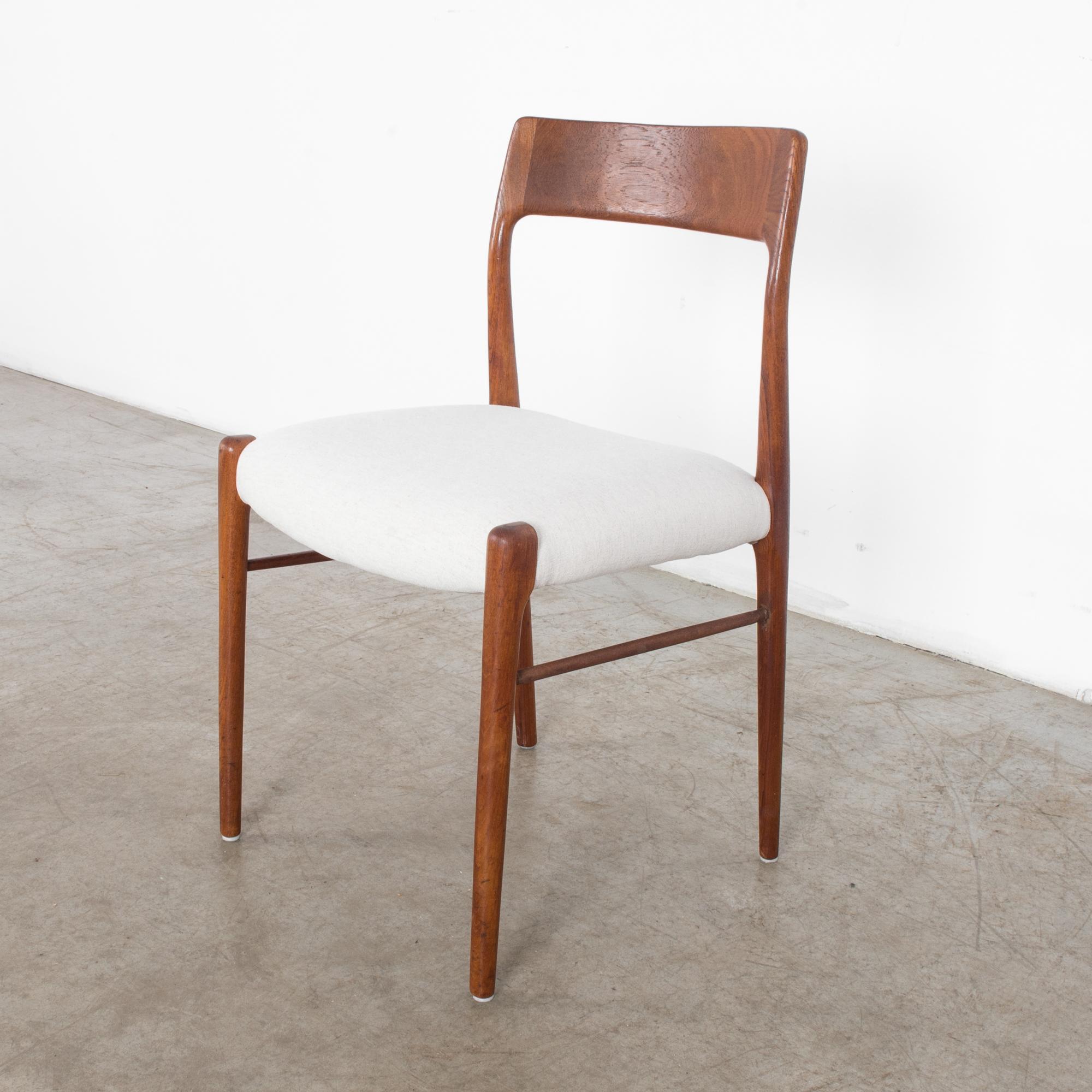 Mid-20th Century Niels Moller No. 77 Upholstered Teak Chair