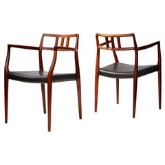 Niels Moller Pair of Rosewood Model 64 Chairs